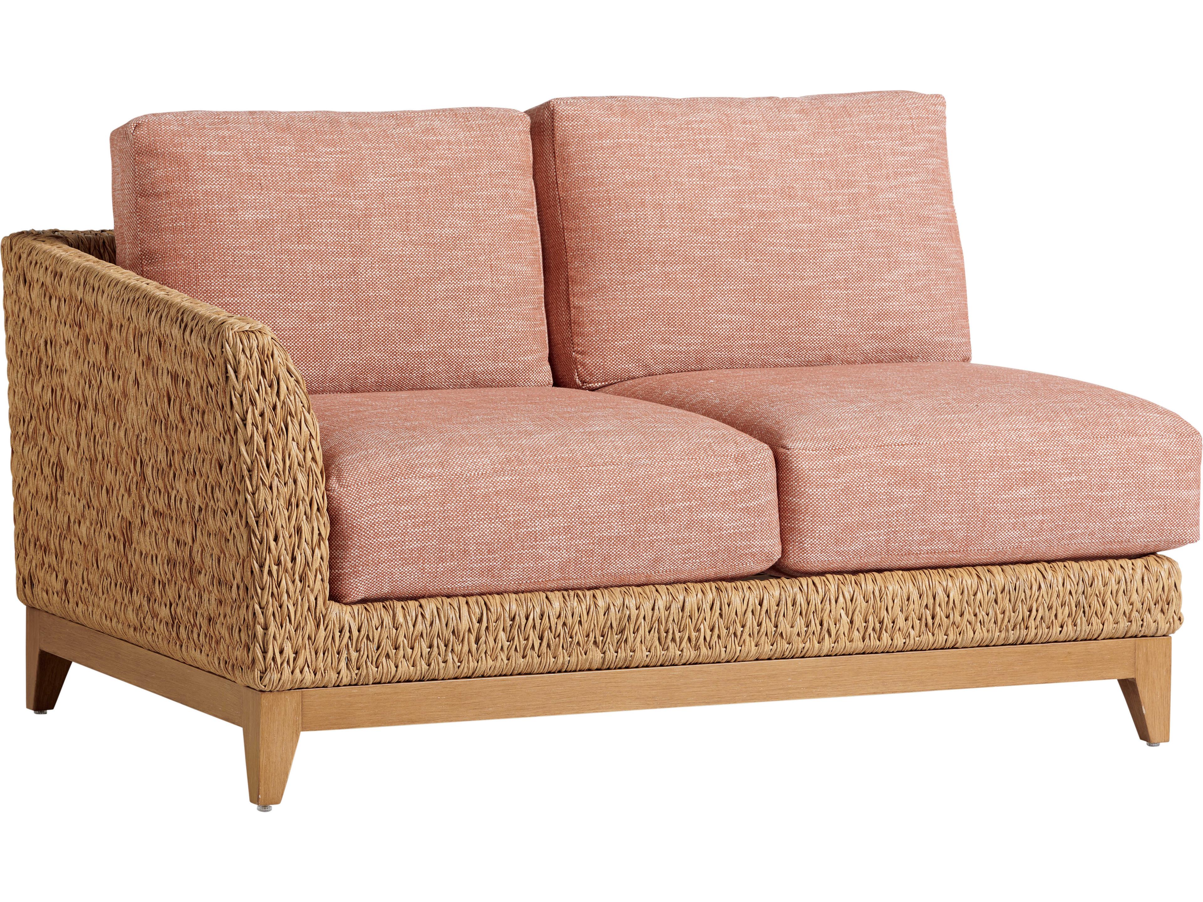 Los Altos Valley View Wicker Left Arm Loveseat