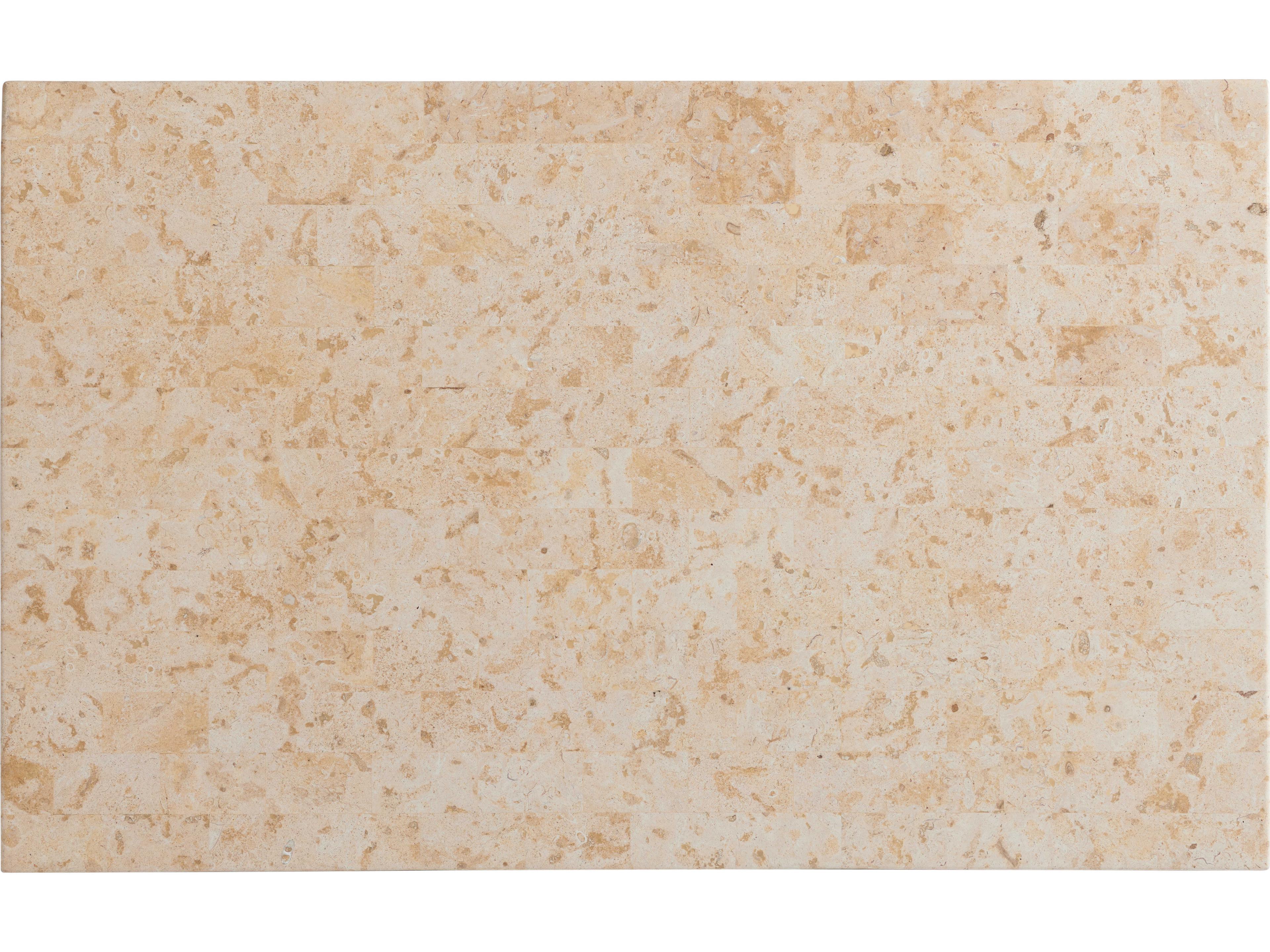 Tommy Bahama Outdoor Los Altos Valley View Aluminum Rectangular Stone Top Coffee Table