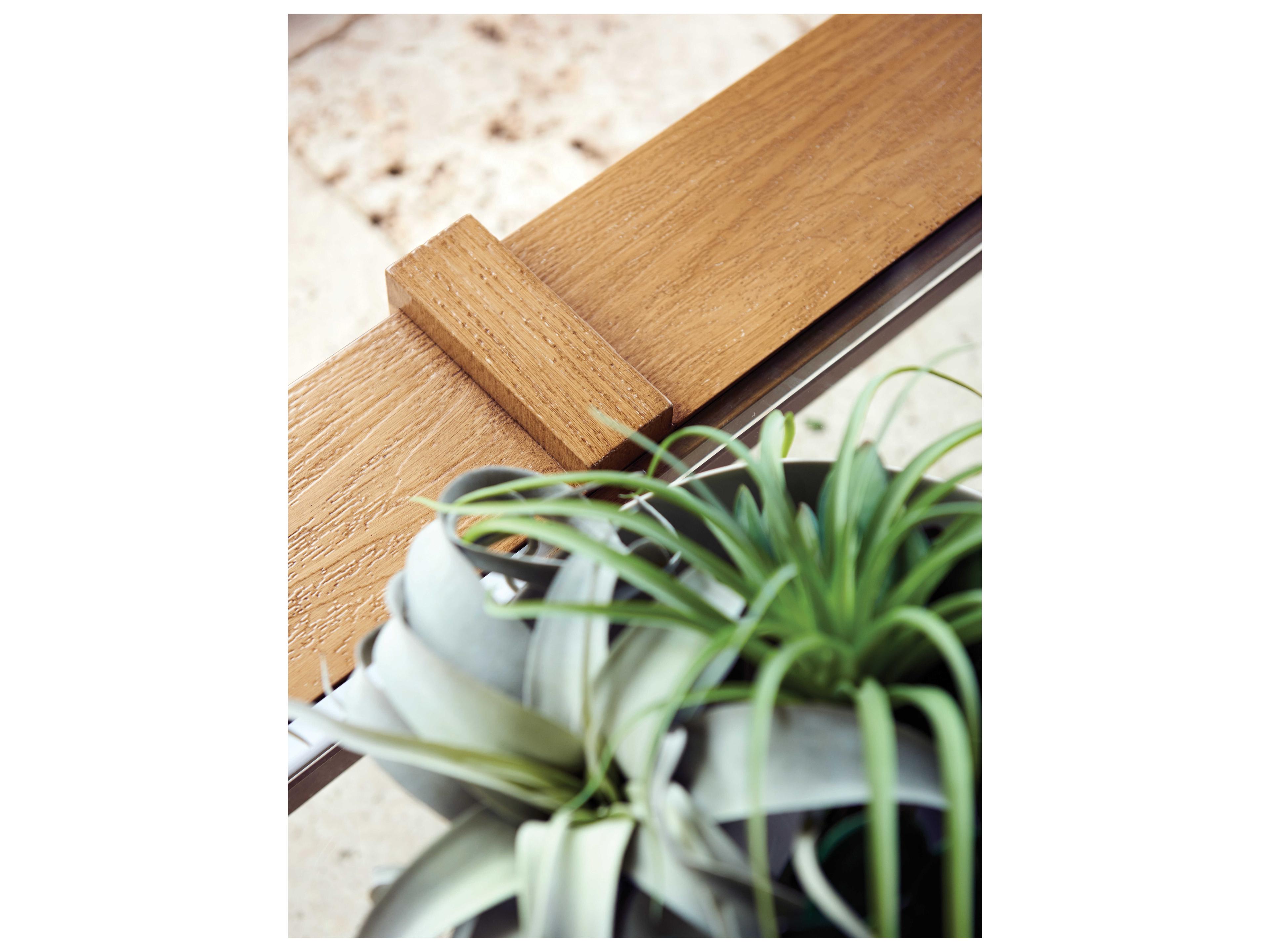 Tommy Bahama Outdoor Los Altos Valley View Aluminum Square Glass Top Coffee Table