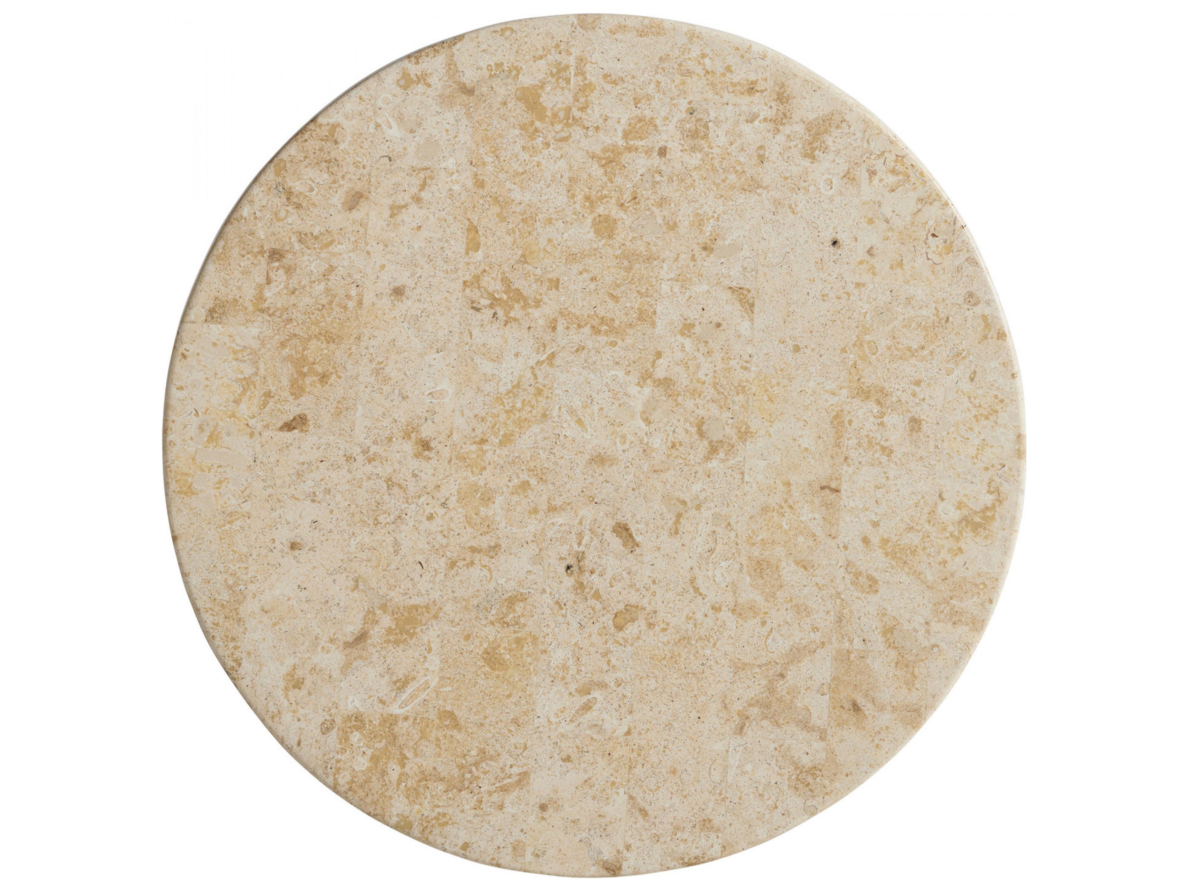 Los Altos Valley View Aluminum Round End Table Stone Top