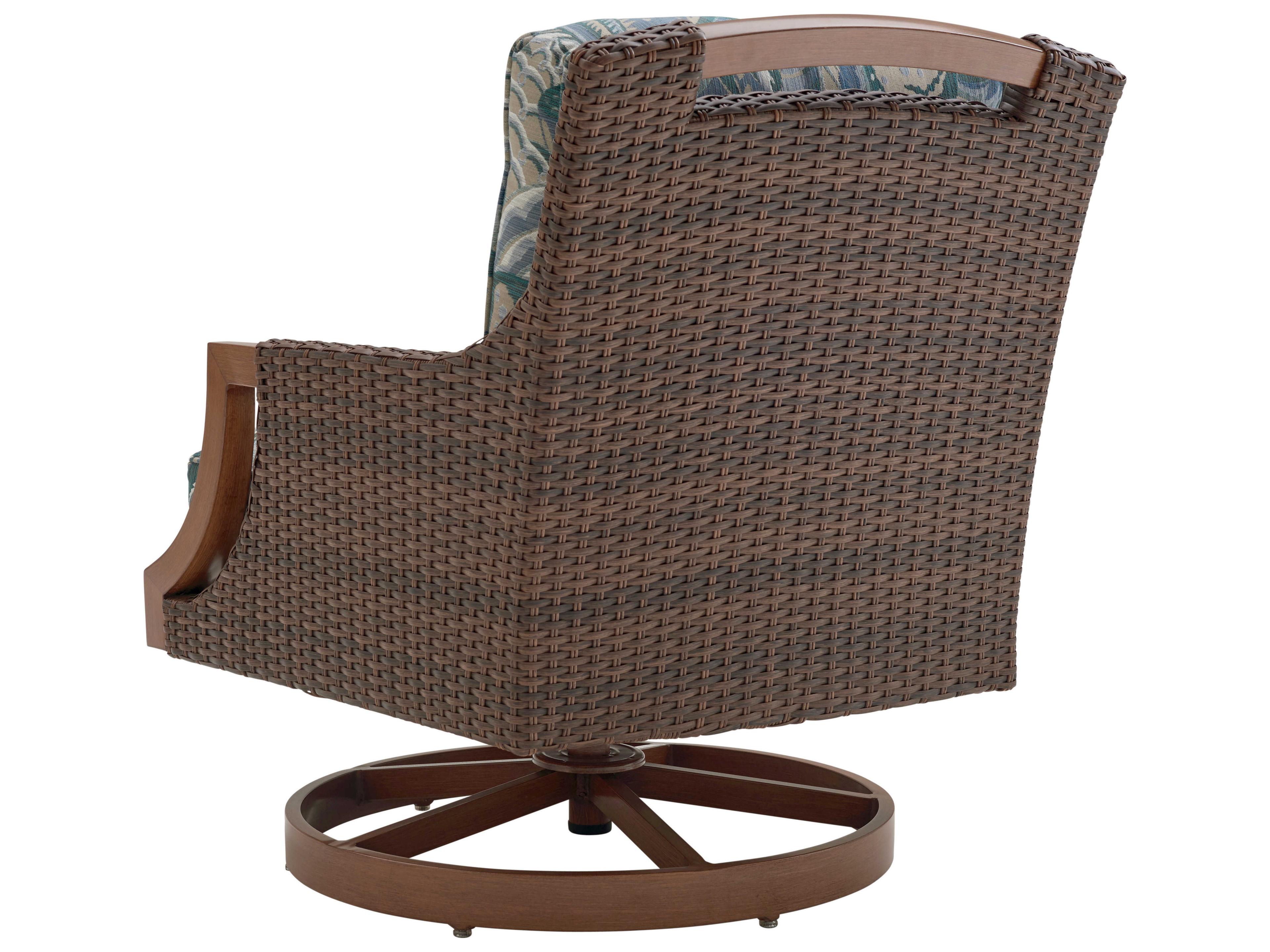 Tommy Bahama Outdoor Harbor Isle Wicker Swivel Rocker Lounge Chair