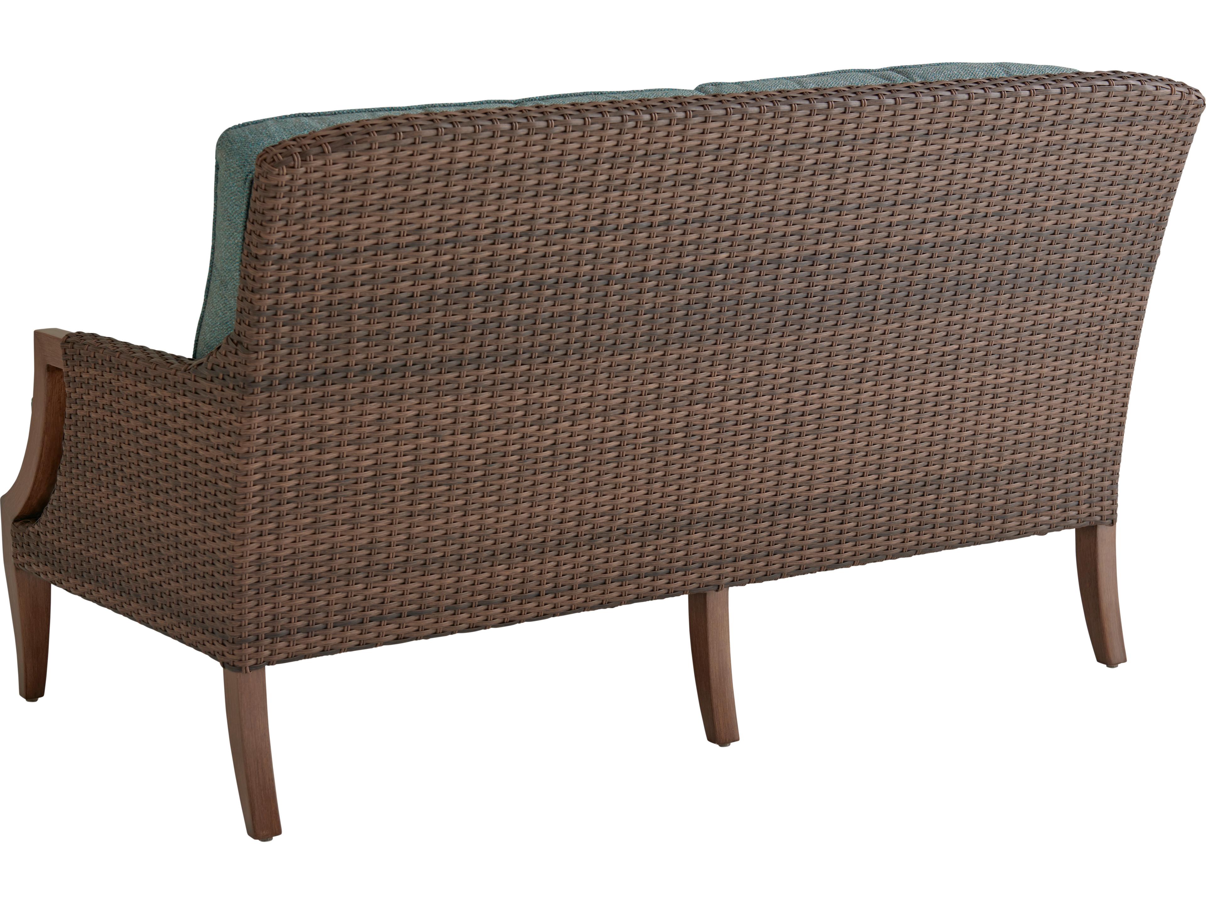 Tommy Bahama Outdoor Harbor Isle Aluminum Wicker Loveseat