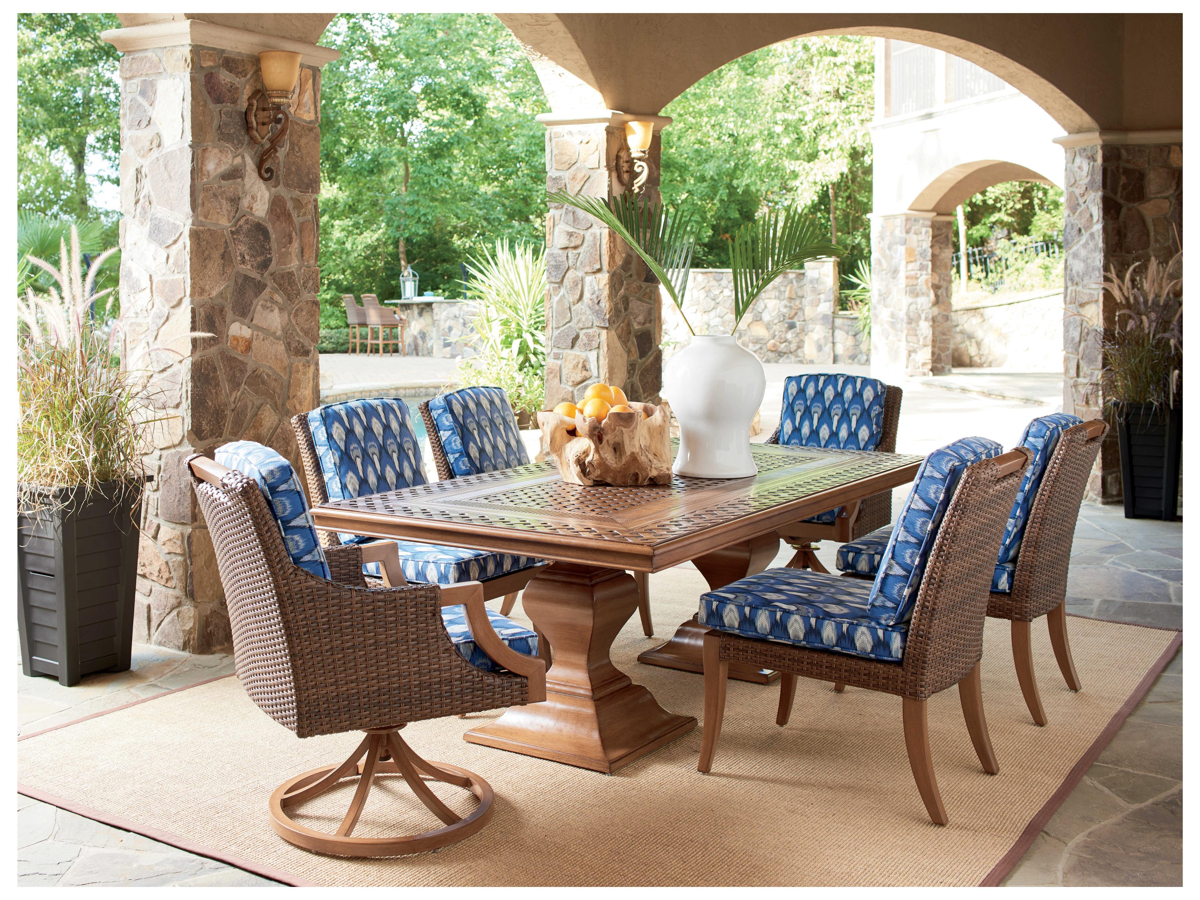 Tommy Bahama Outdoor Harbor Isle Aluminum Rectangular Dining Table