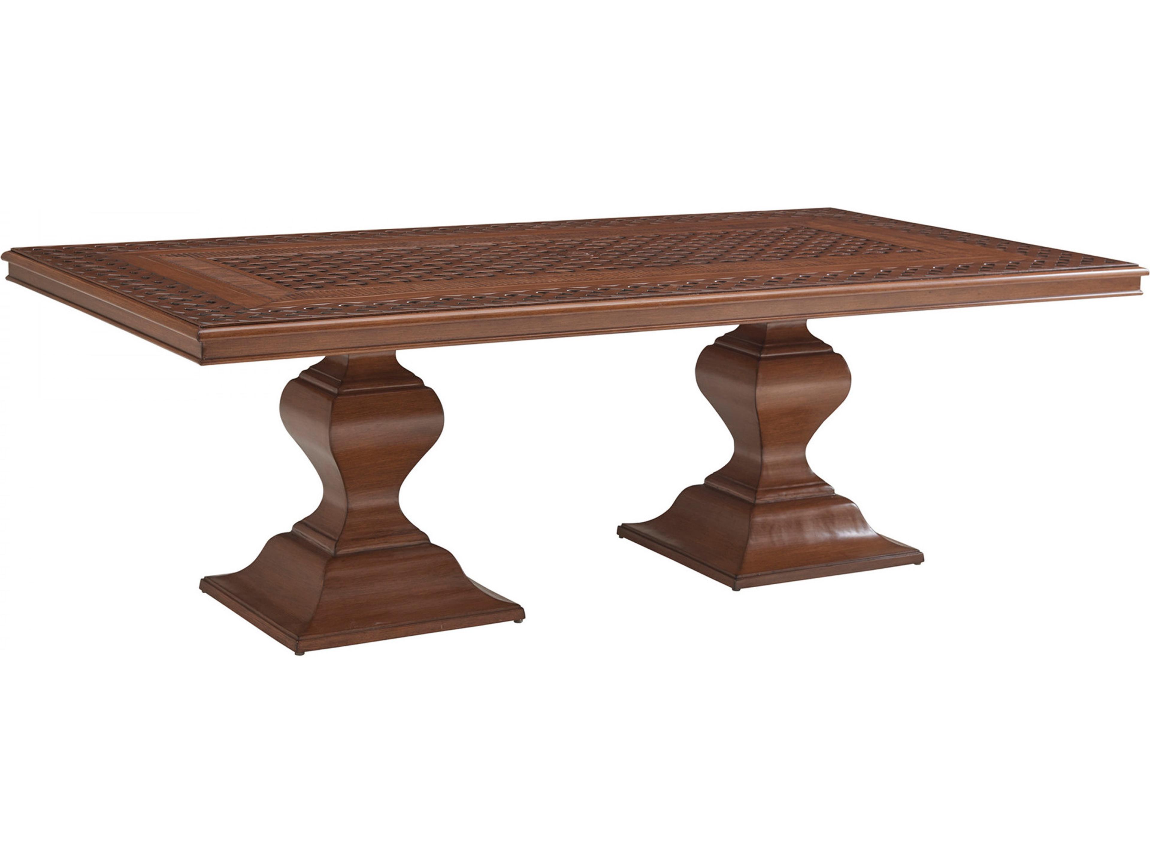 Harbor Isle Aluminum Rectangular Pedestal Dining Table Base