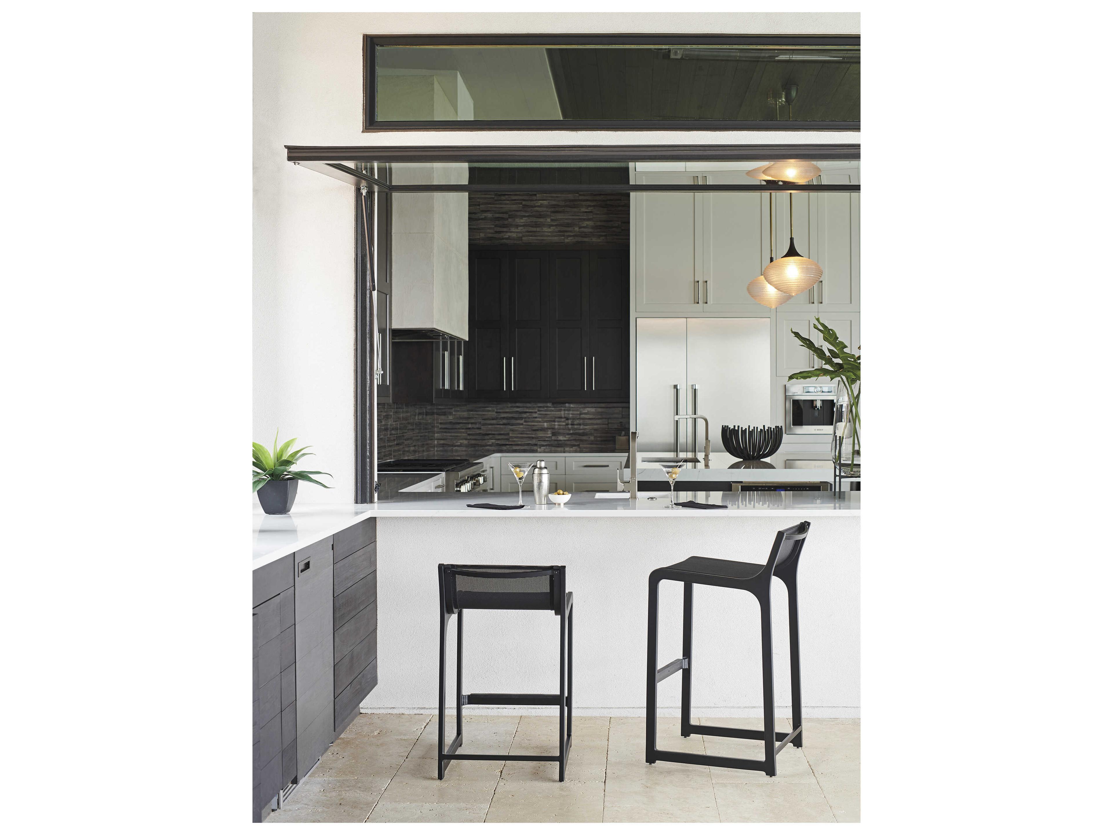 Tommy Bahama Outdoor South Beach Aluminum Sling Bar Stool