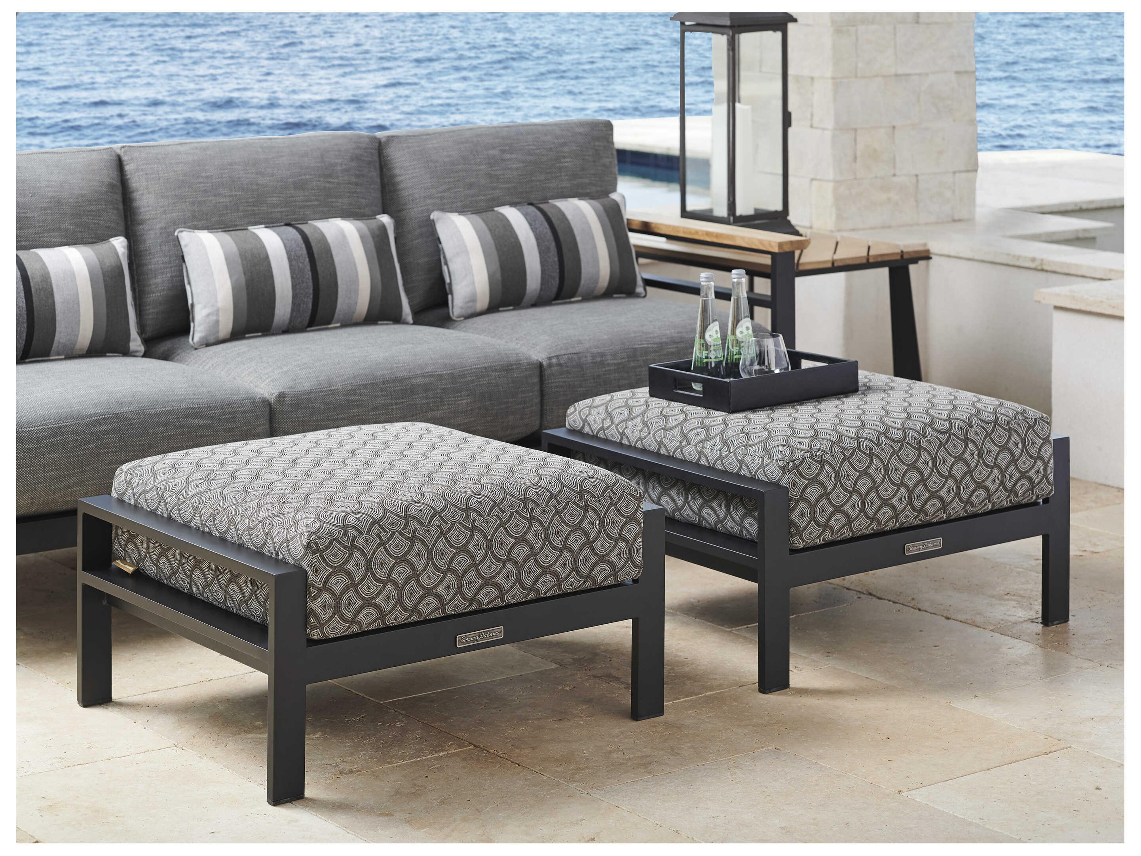 Tommy Bahama Outdoor South Beach Aluminum Ottoman