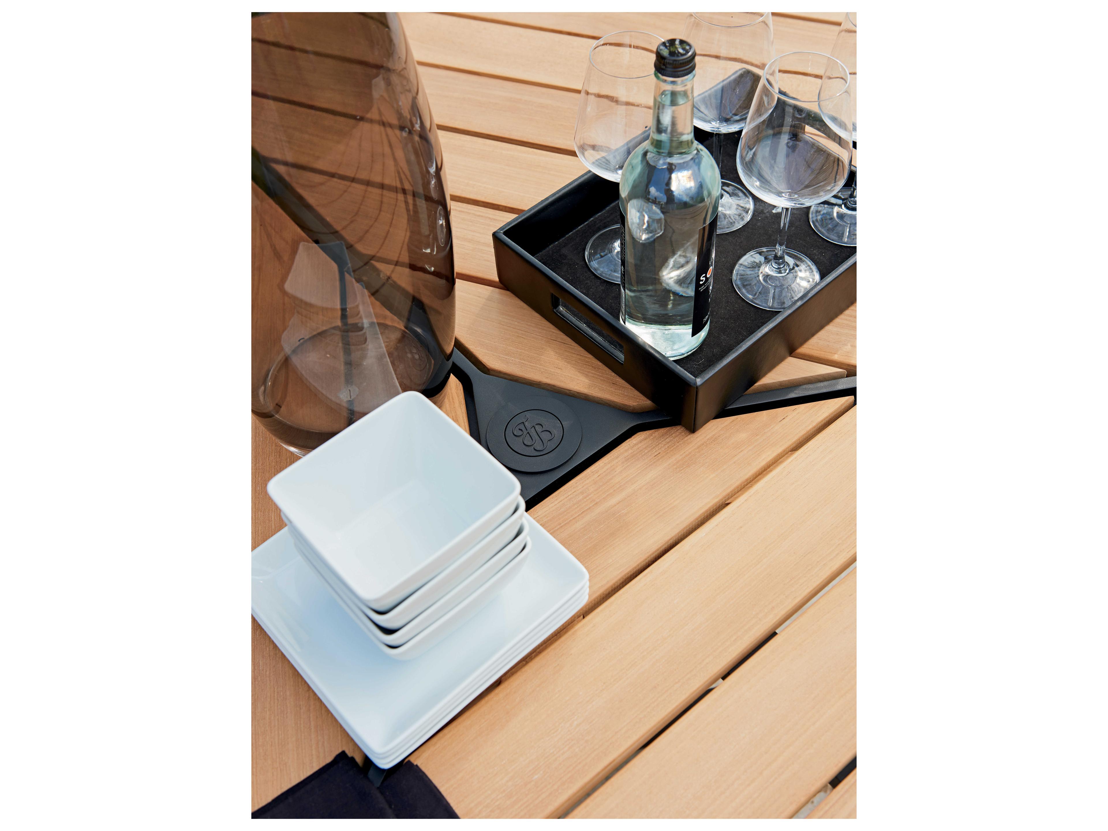 Tommy Bahama Outdoor South Beach Aluminum Round Dining Table with Umbrella Hole