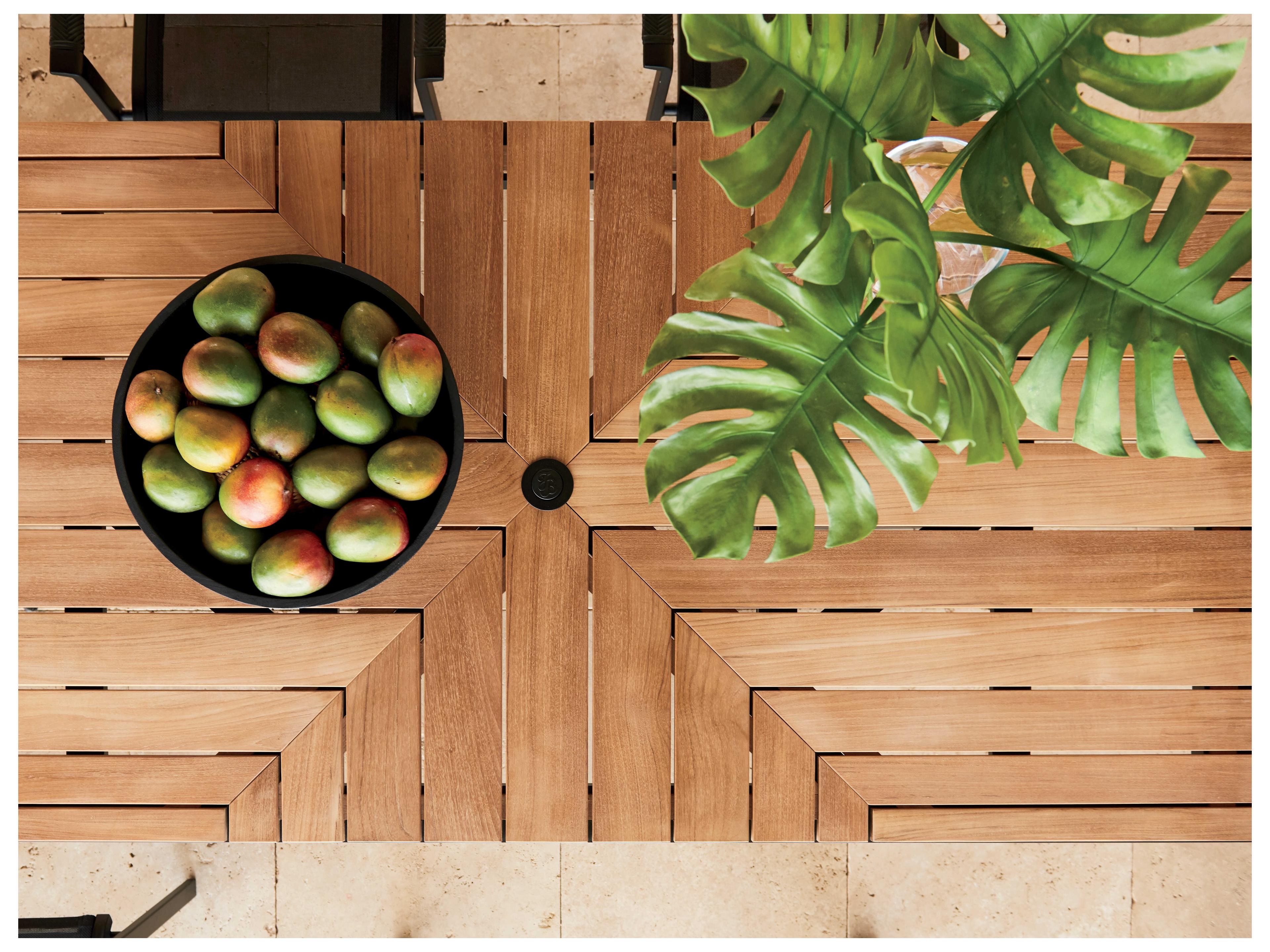 Tommy Bahama Outdoor South Beach Aluminum Rectangular Dining Table with Umbrella Hole