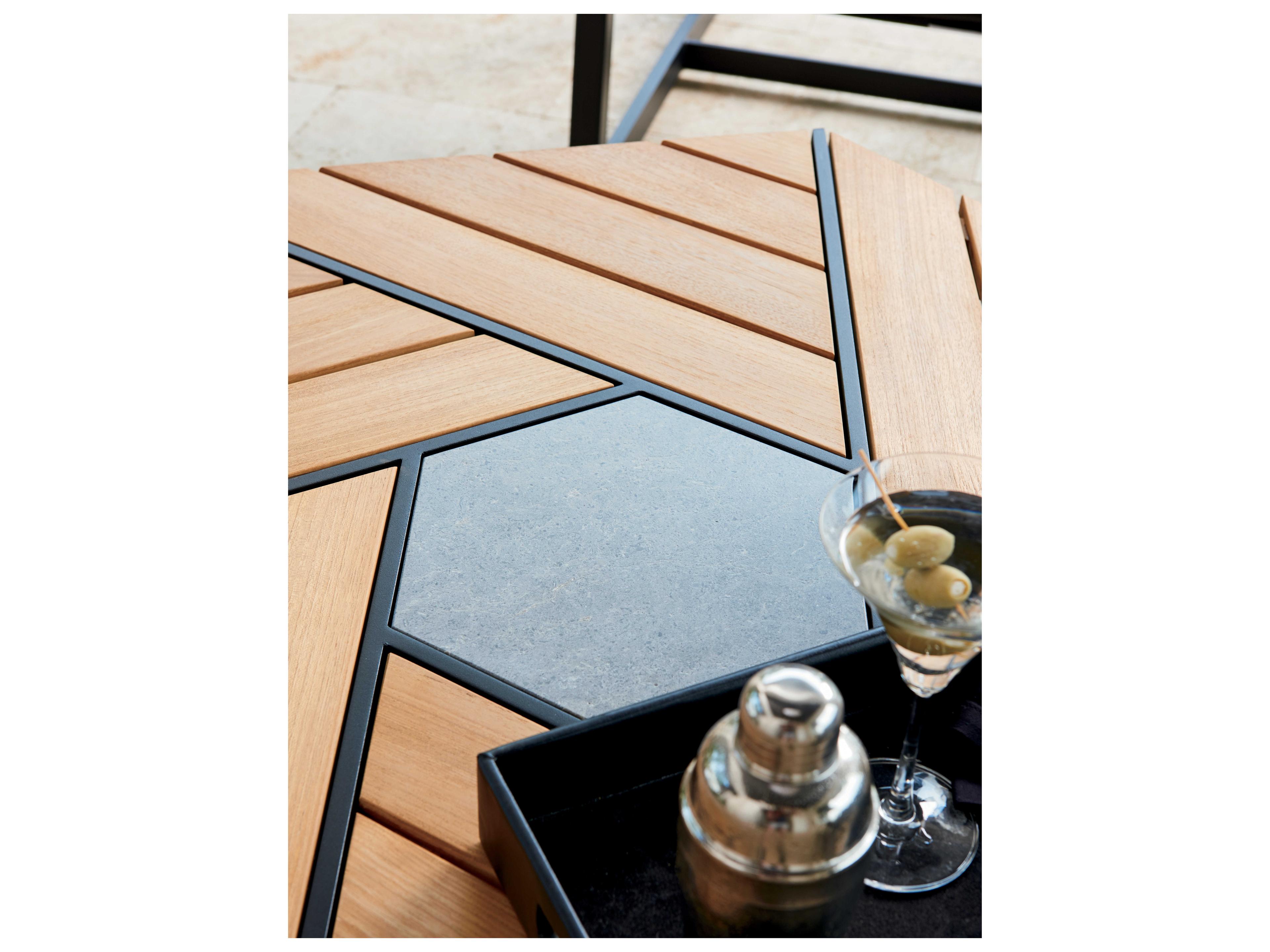 Tommy Bahama Outdoor South Beach Aluminum Hexagonal Coffee Table