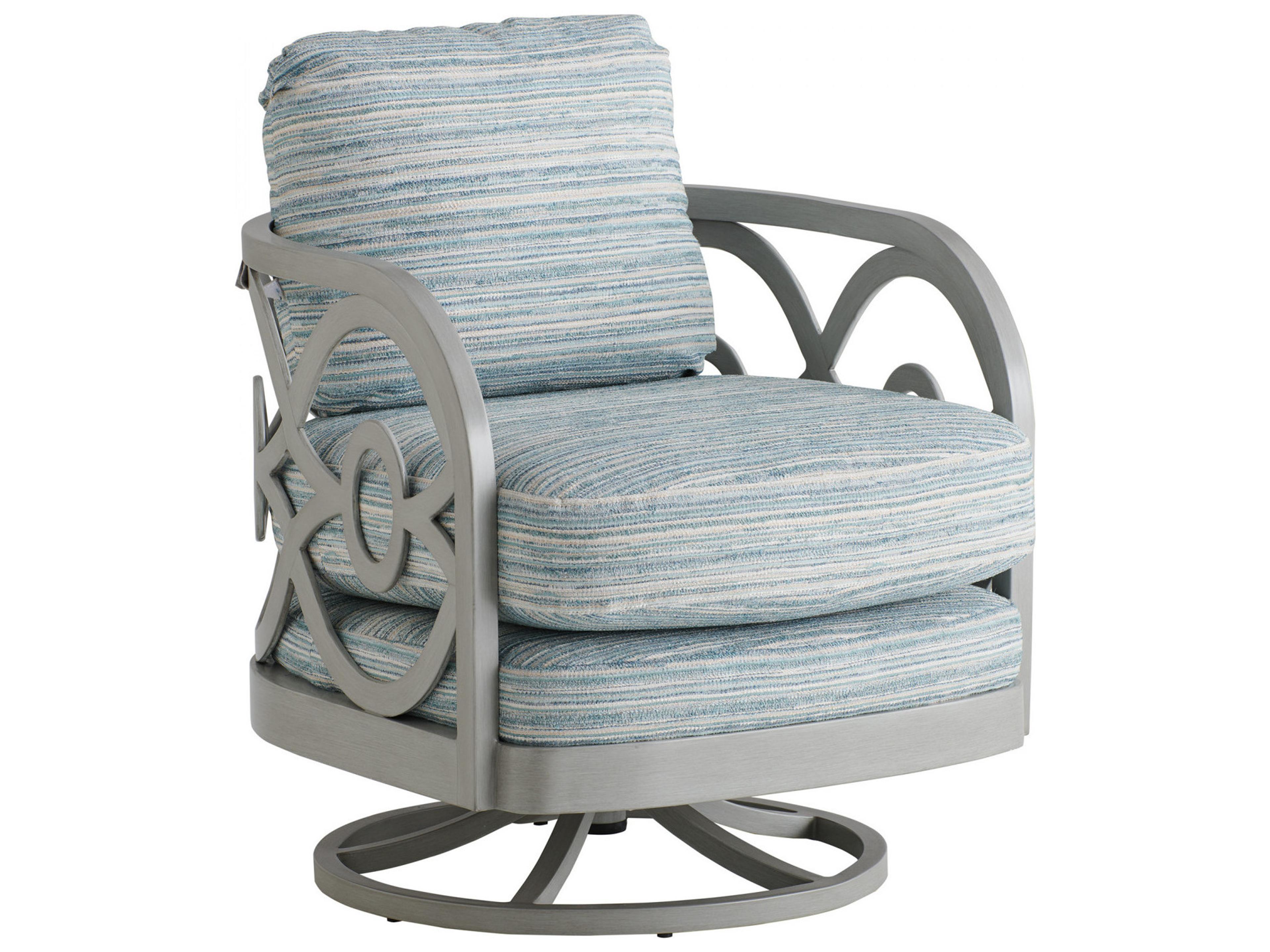 Silver Sands Aluminum Occasional Swivel Lounge Chair