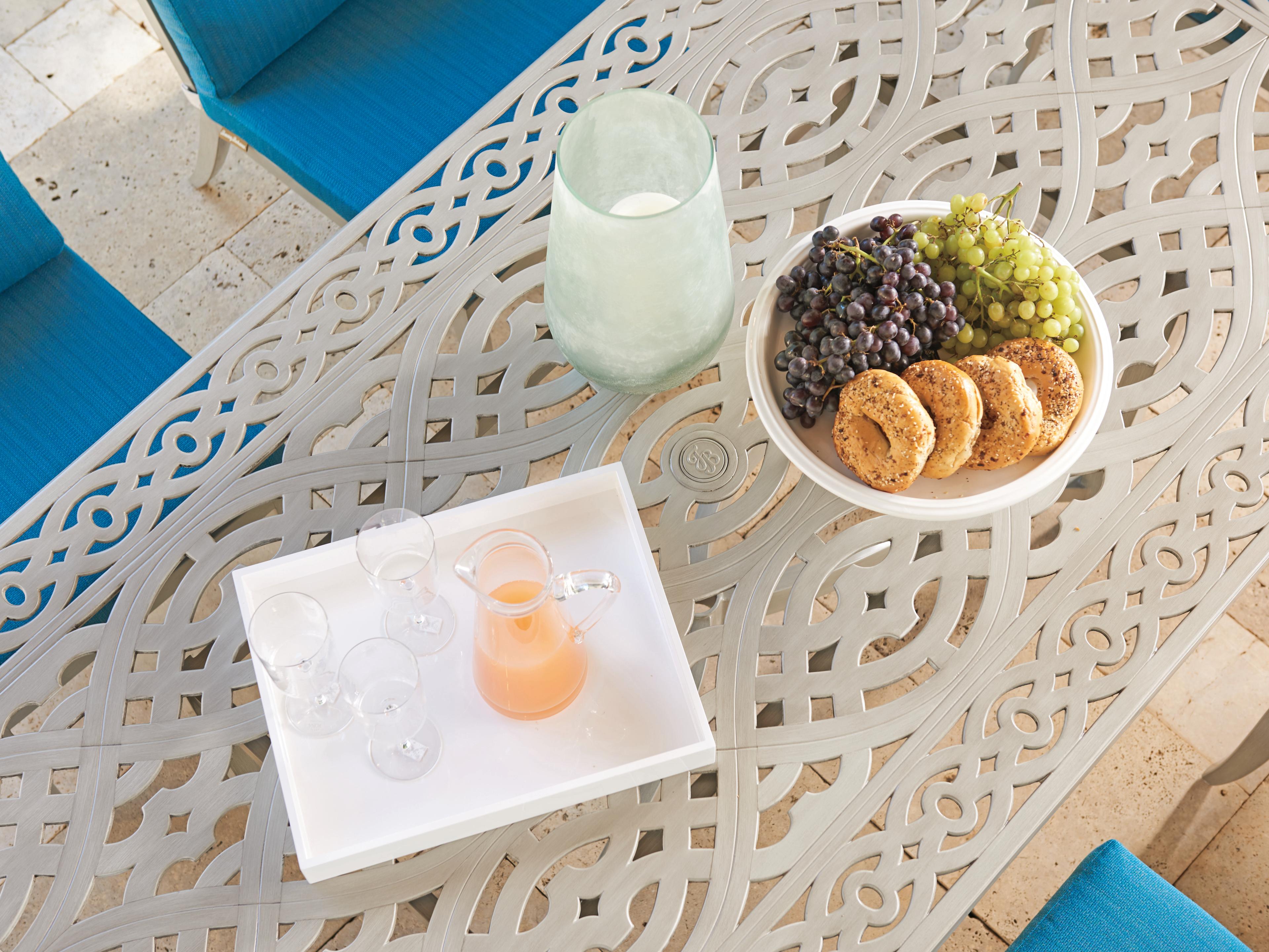 Tommy Bahama Outdoor Silver Sands Aluminum Rectangular Dining Table