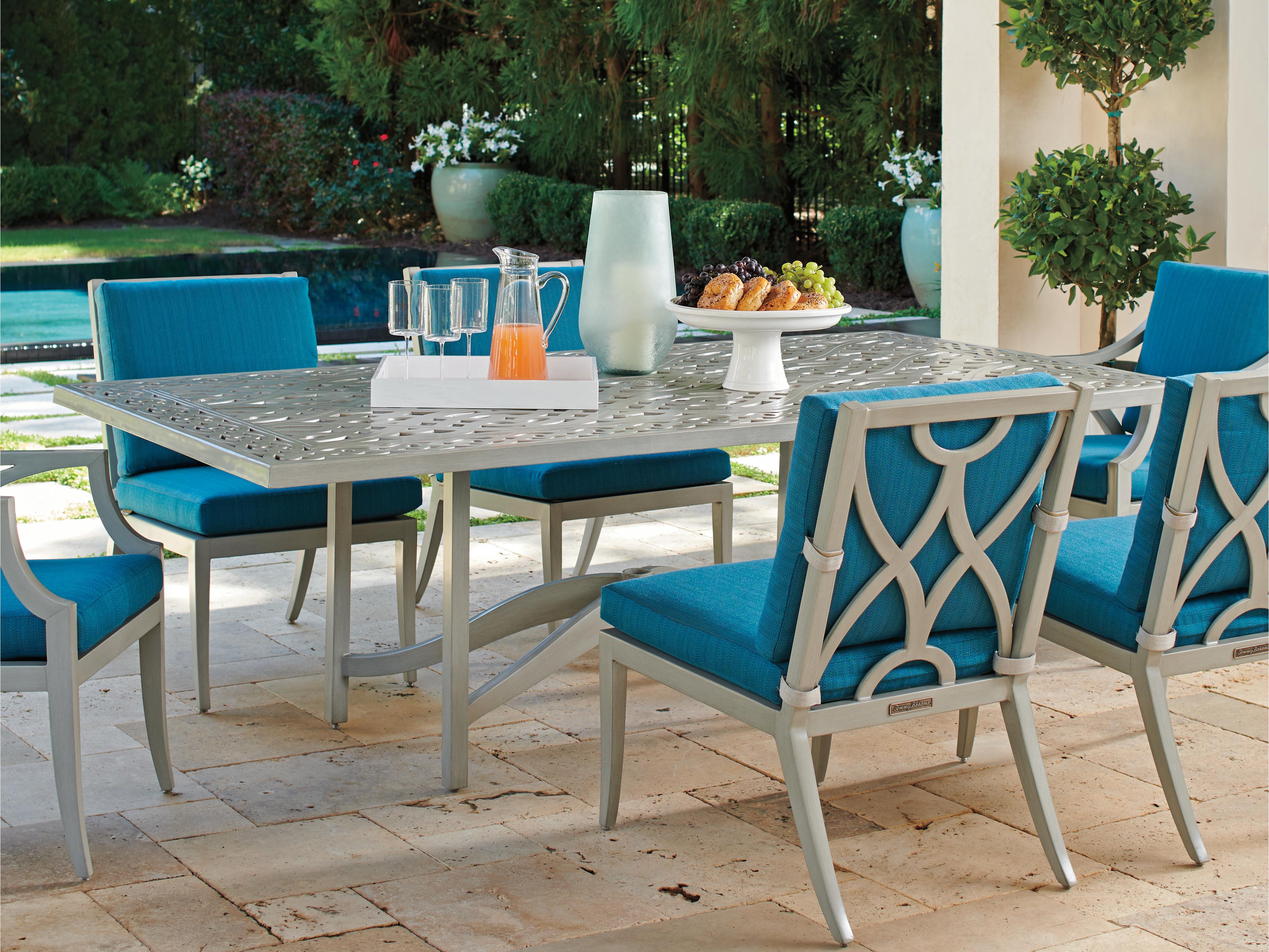 Tommy Bahama Outdoor Silver Sands Aluminum Rectangular Dining Table