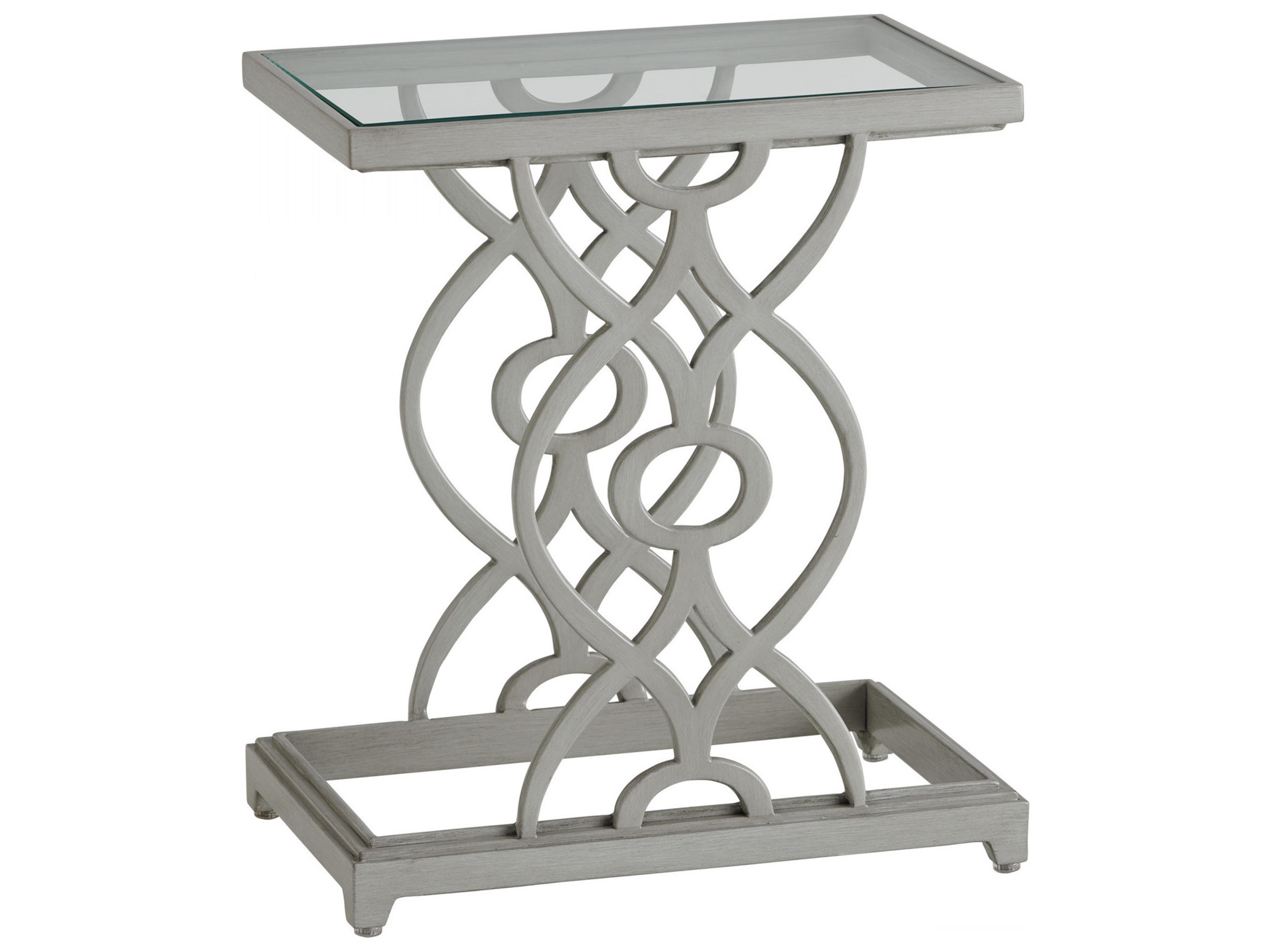 Silver Sands Aluminum Rectangular Accent Table
