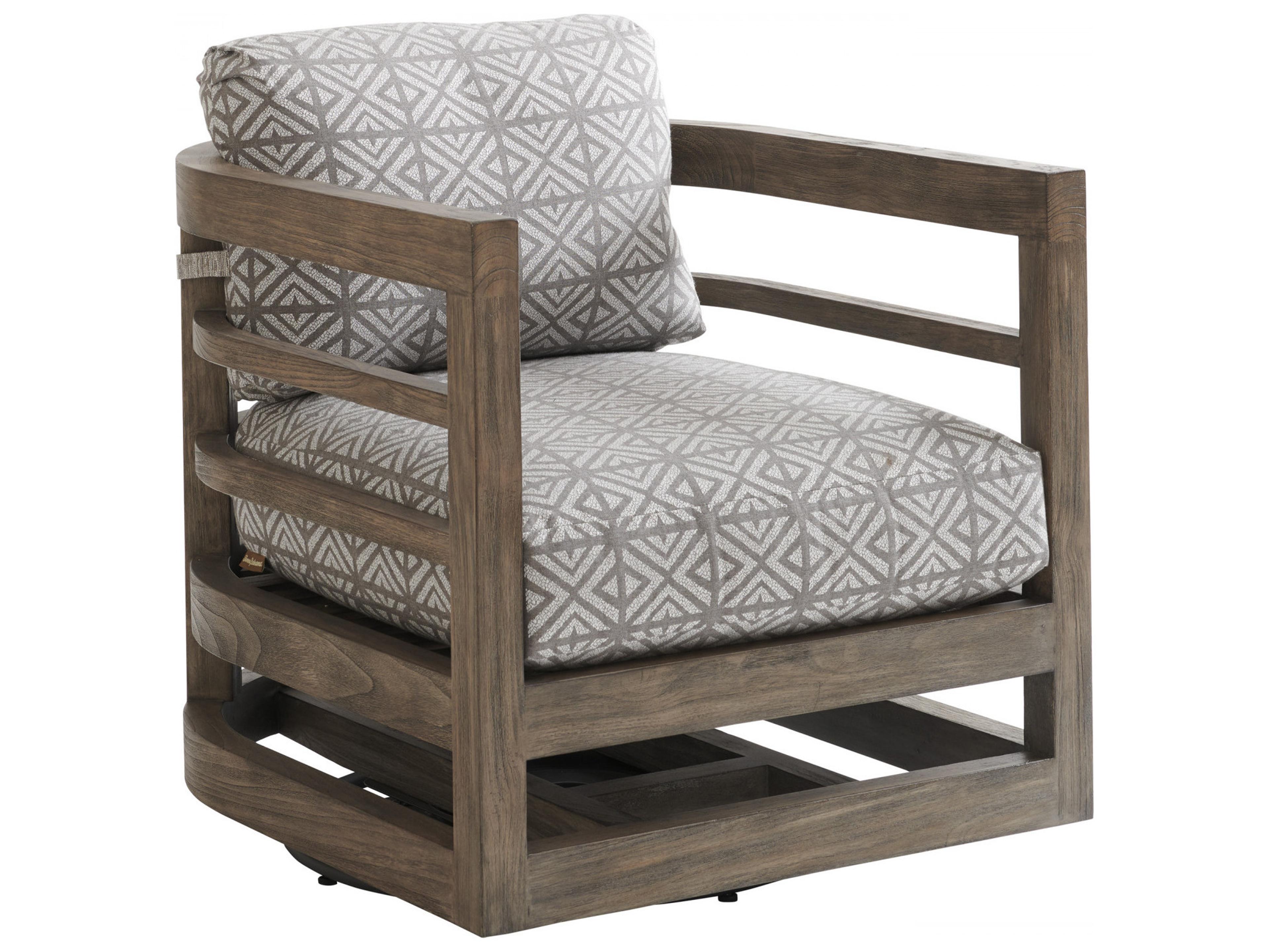 La Jolla Teak Occasional Swivel Lounge Chair