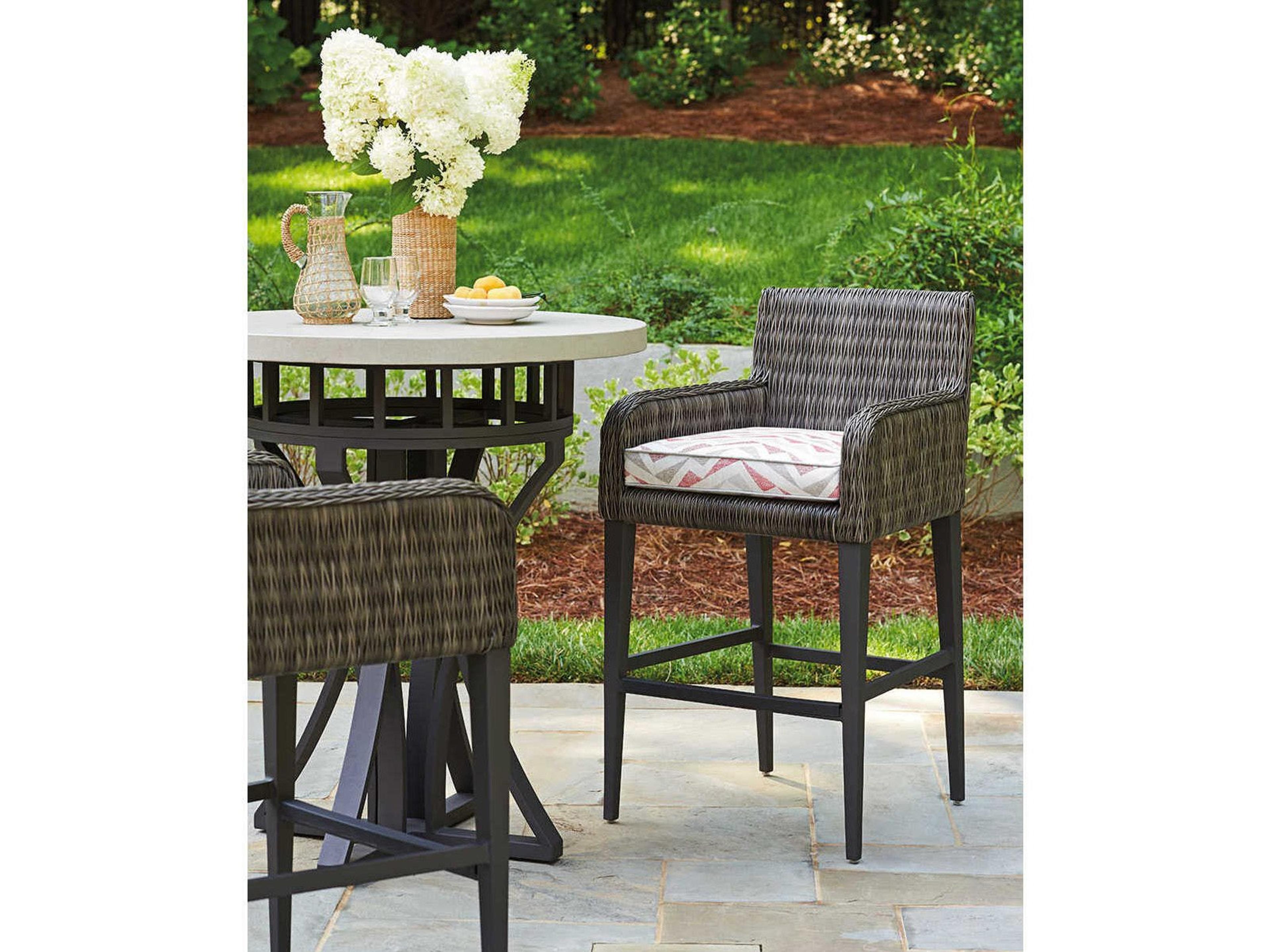 Cypress Point Ocean Terrace Aluminum Wicker Dining Set