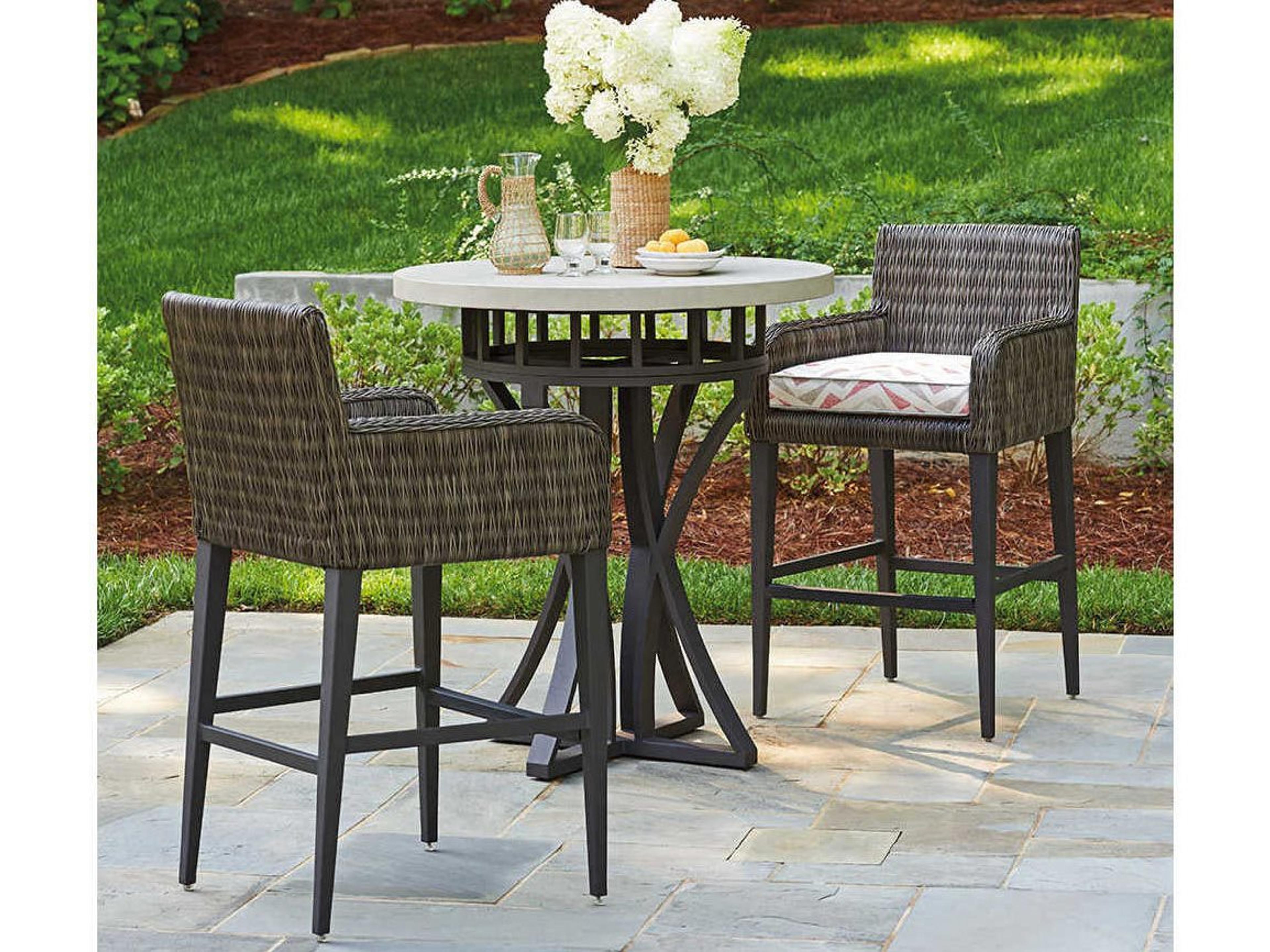 Cypress Point Ocean Terrace Aluminum Wicker Dining Set