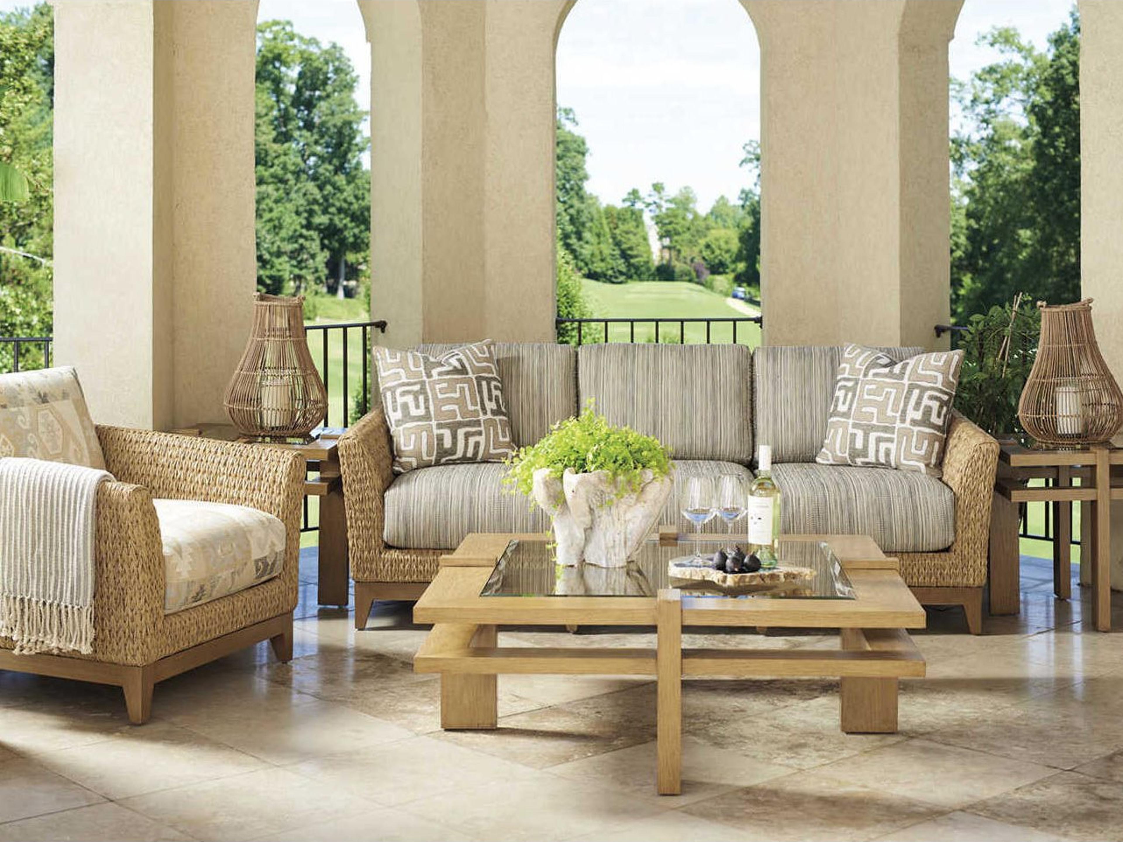 Los Altos Valley View Wicker Cushion Lounge Set