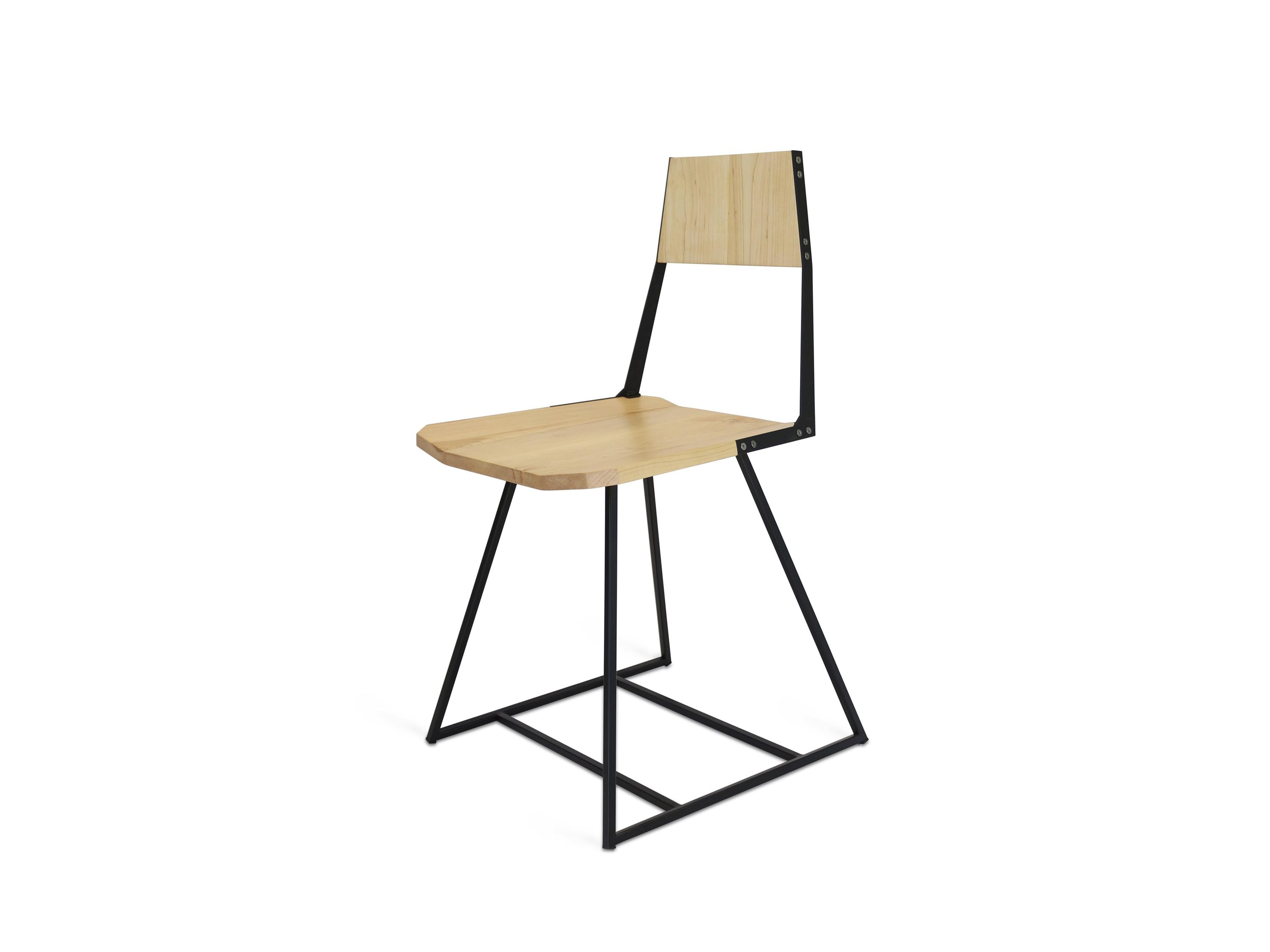 Tronk Design Clarke Collection Maple Wood Beige Side Dining Chair