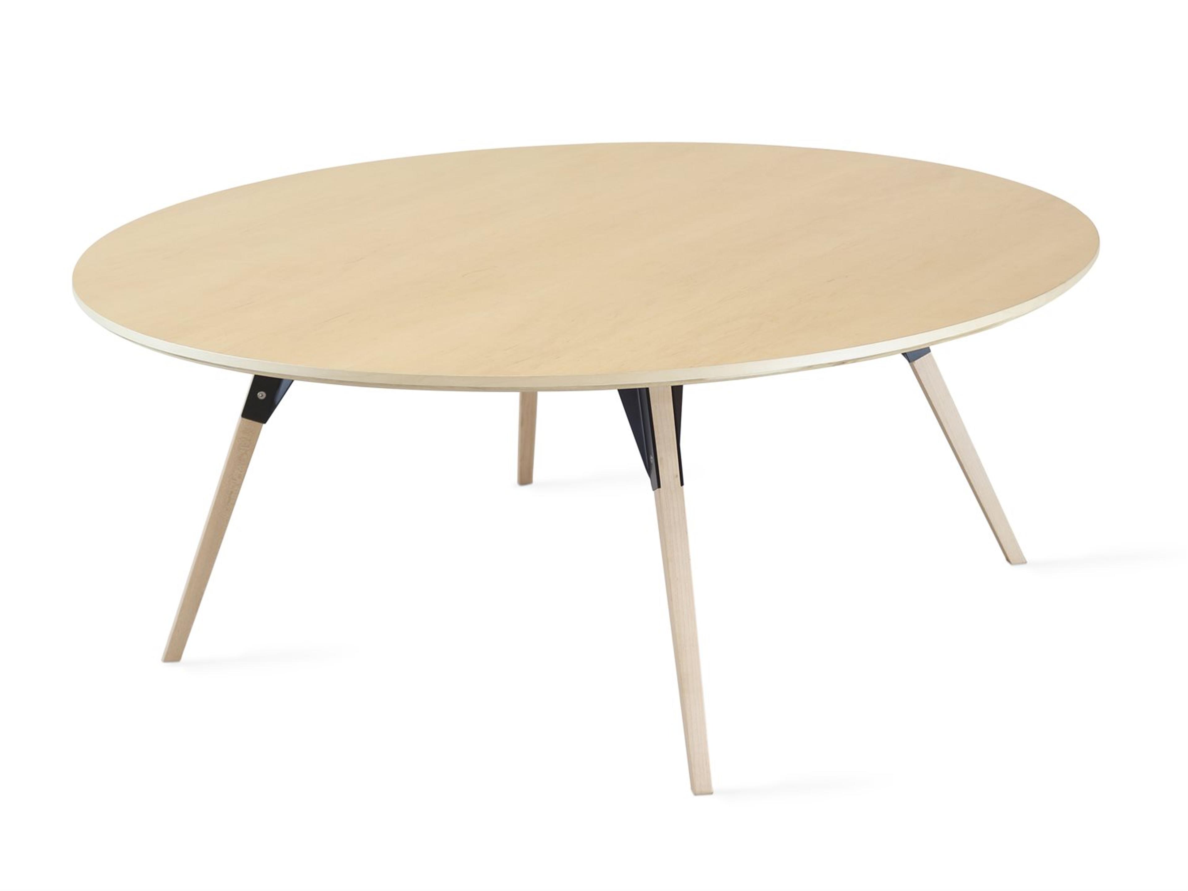 Clarke Collection Round Wood Black Coffee Table
