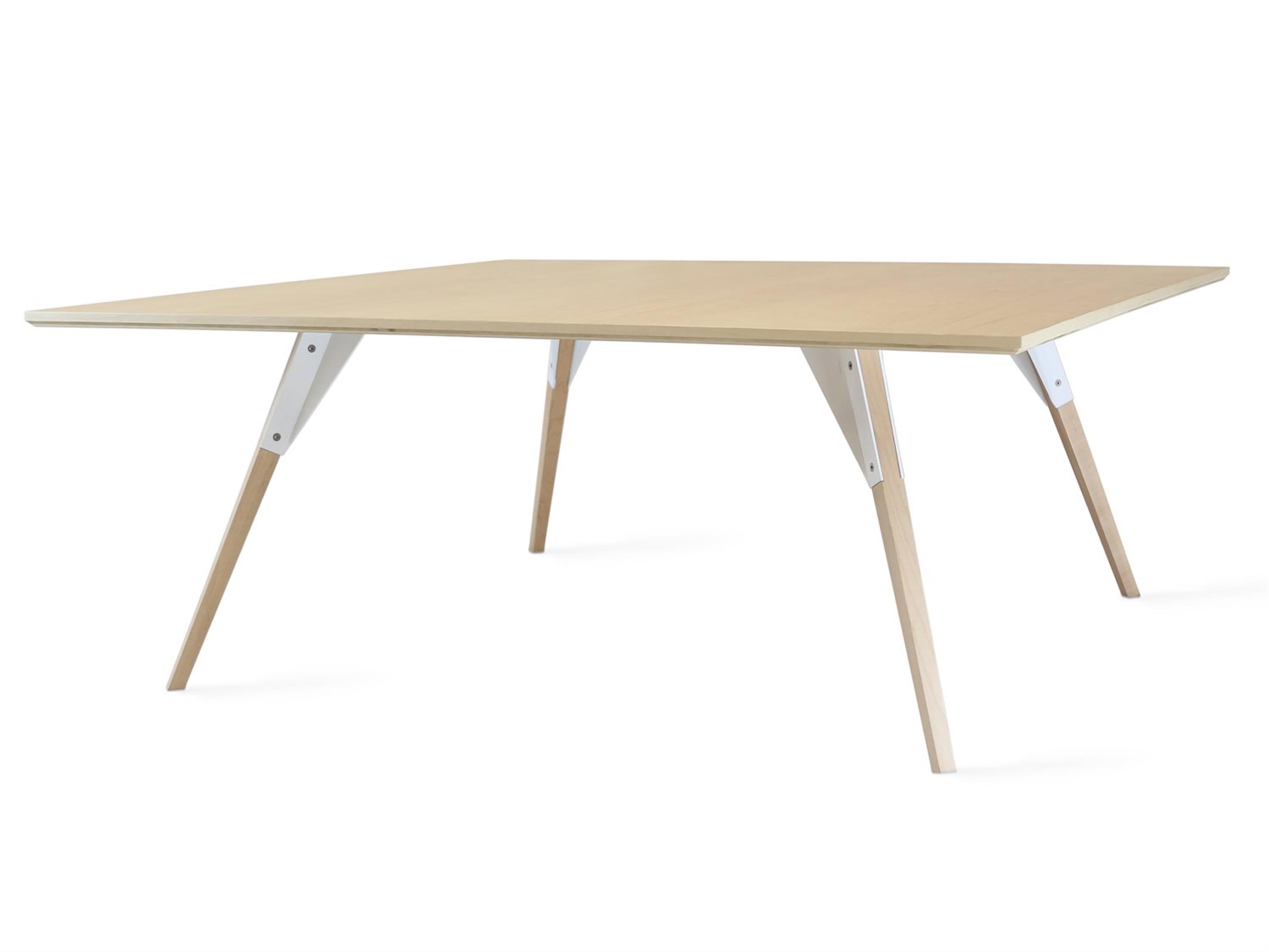 Clarke Collection Square Wood White Coffee Table