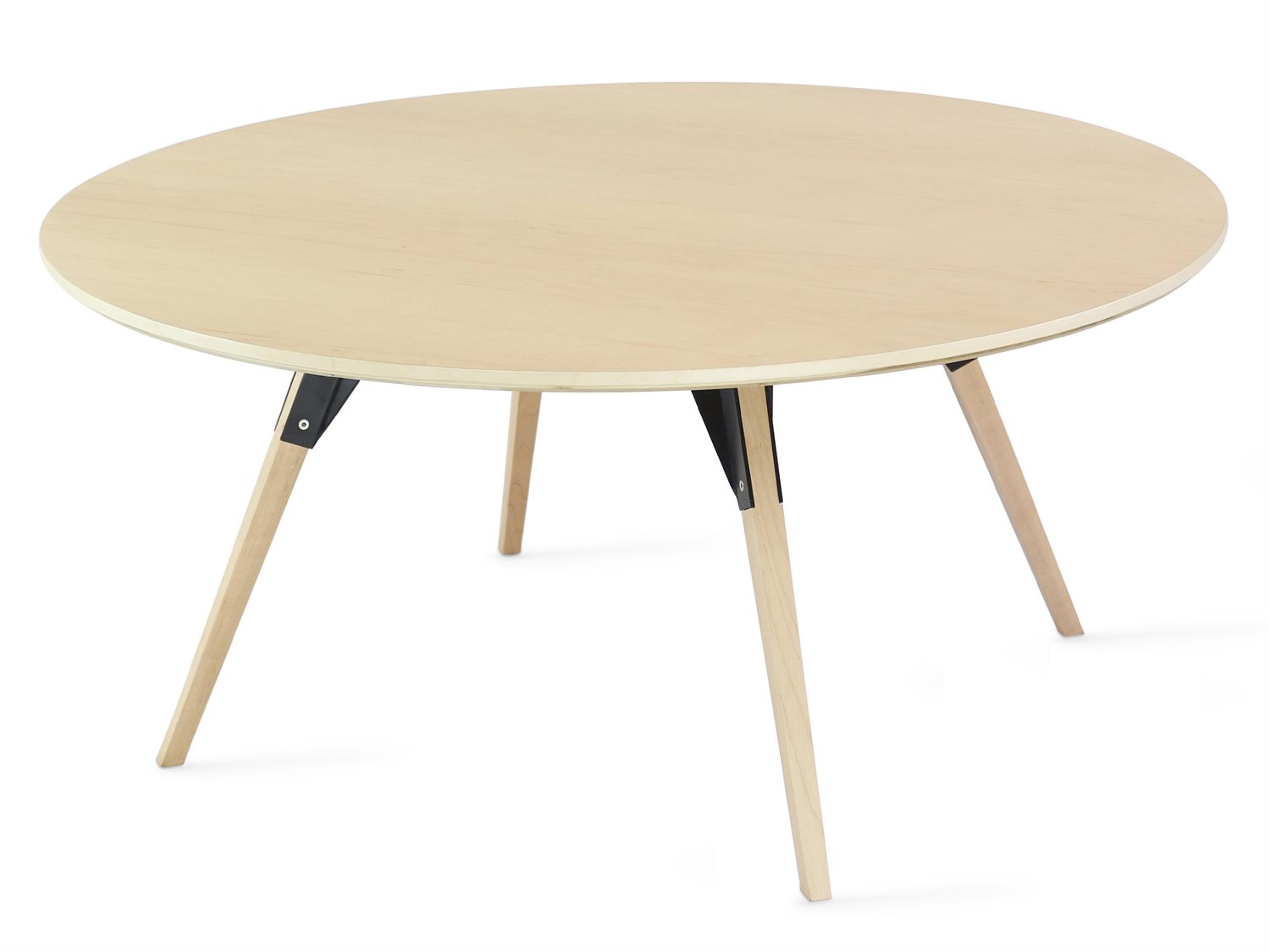 Clarke Collection Round Wood Black Coffee Table