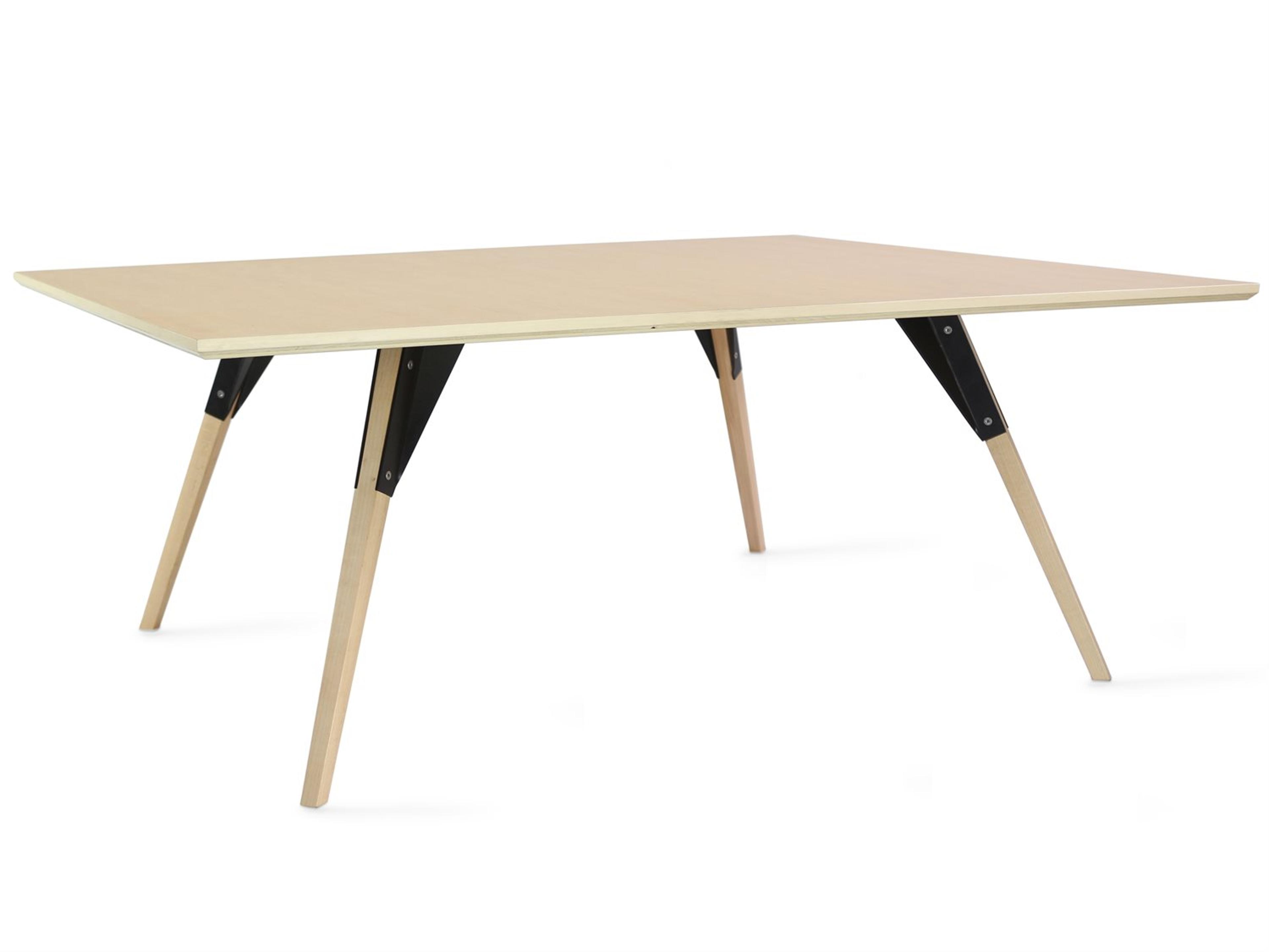 Tronk Design Clarke Collection Rectangular Wood Black Coffee Table