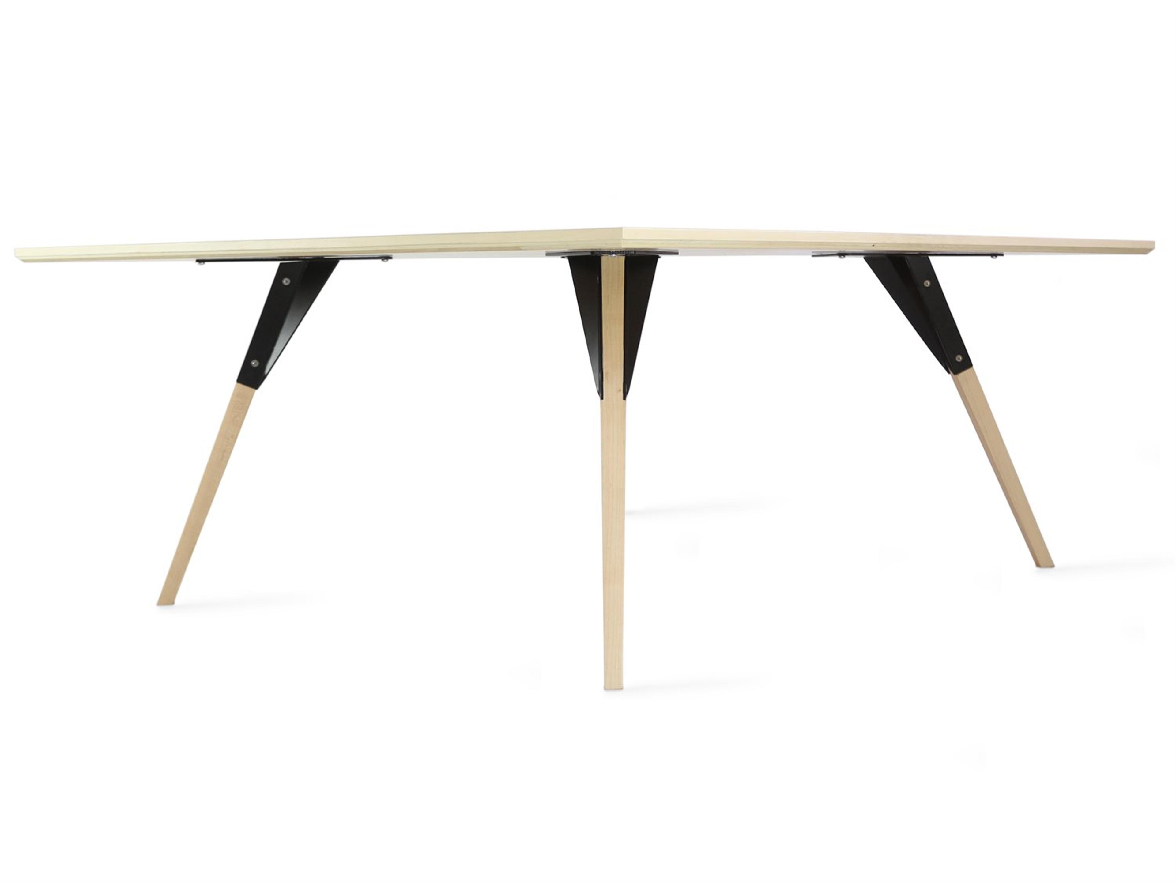 Tronk Design Clarke Collection Rectangular Wood Black Coffee Table