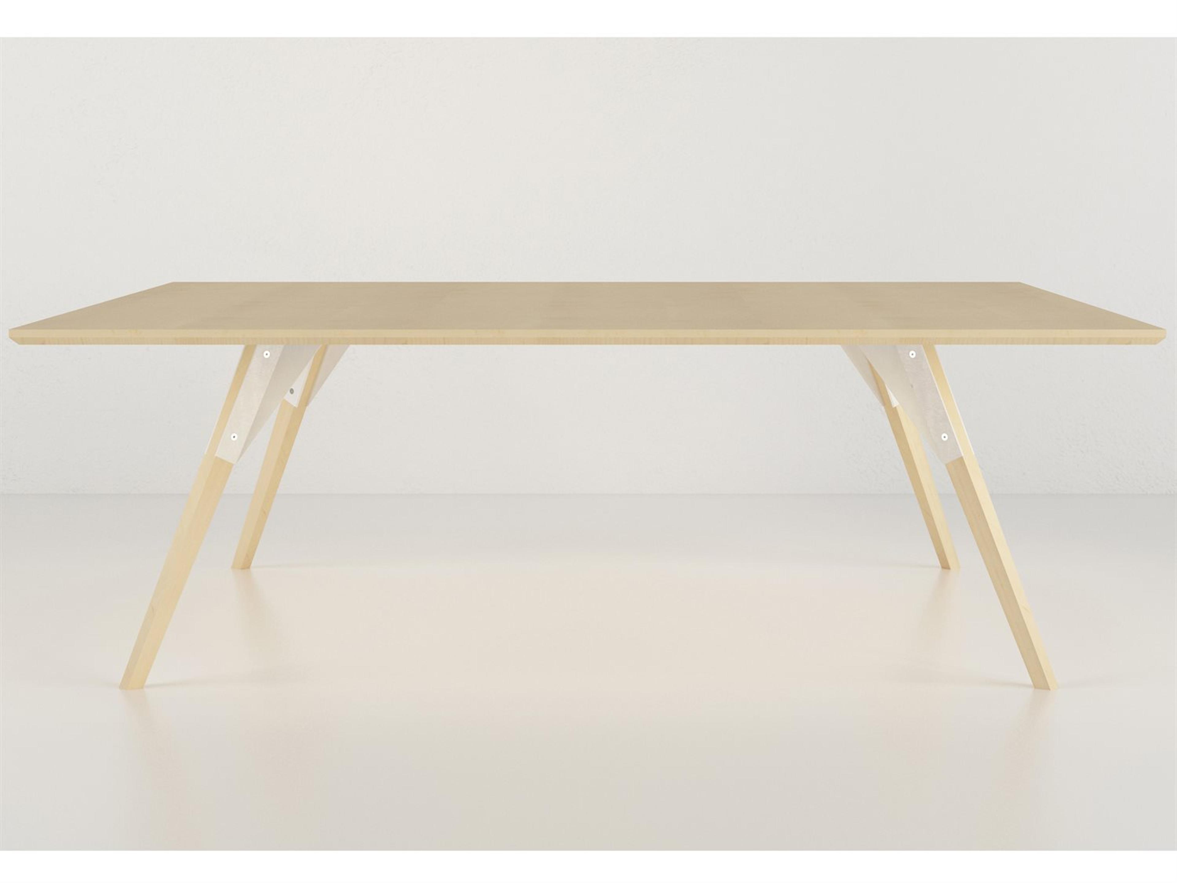 Tronk Design Clarke Collection Rectangular Wood White Coffee Table