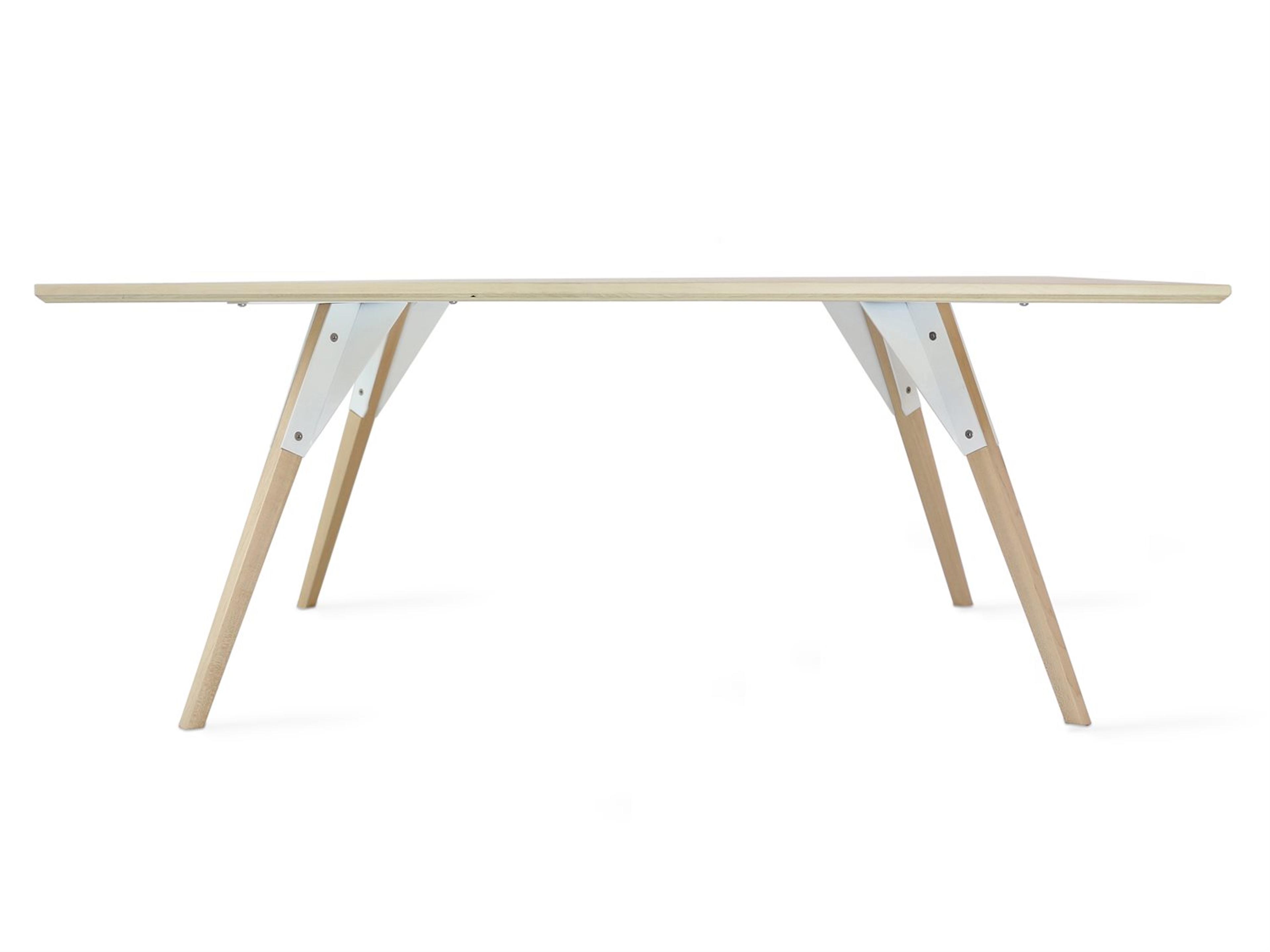 Tronk Design Clarke Collection Oval Wood White Coffee Table