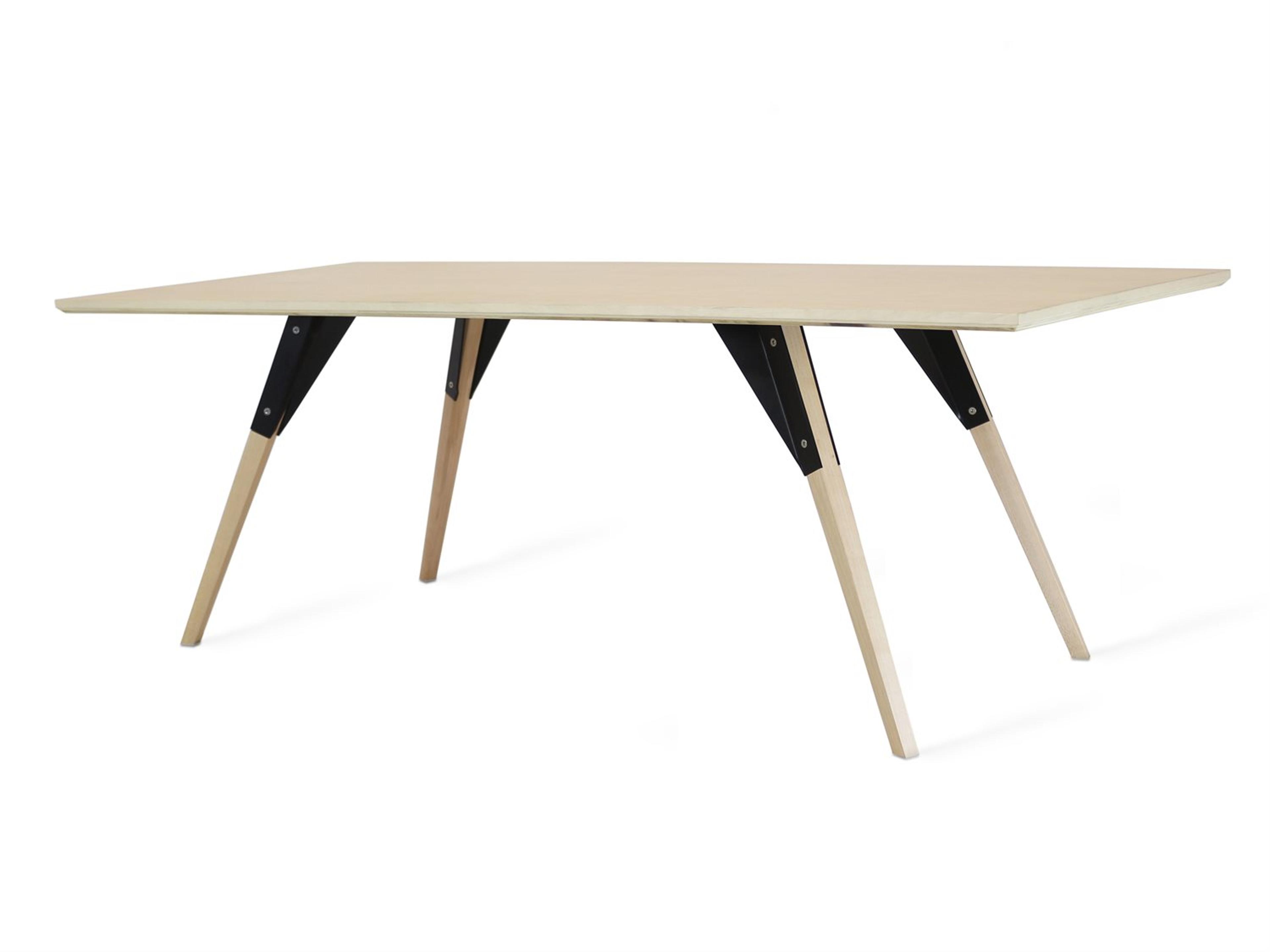 Tronk Design Clarke Collection Rectangular Wood Black Coffee Table