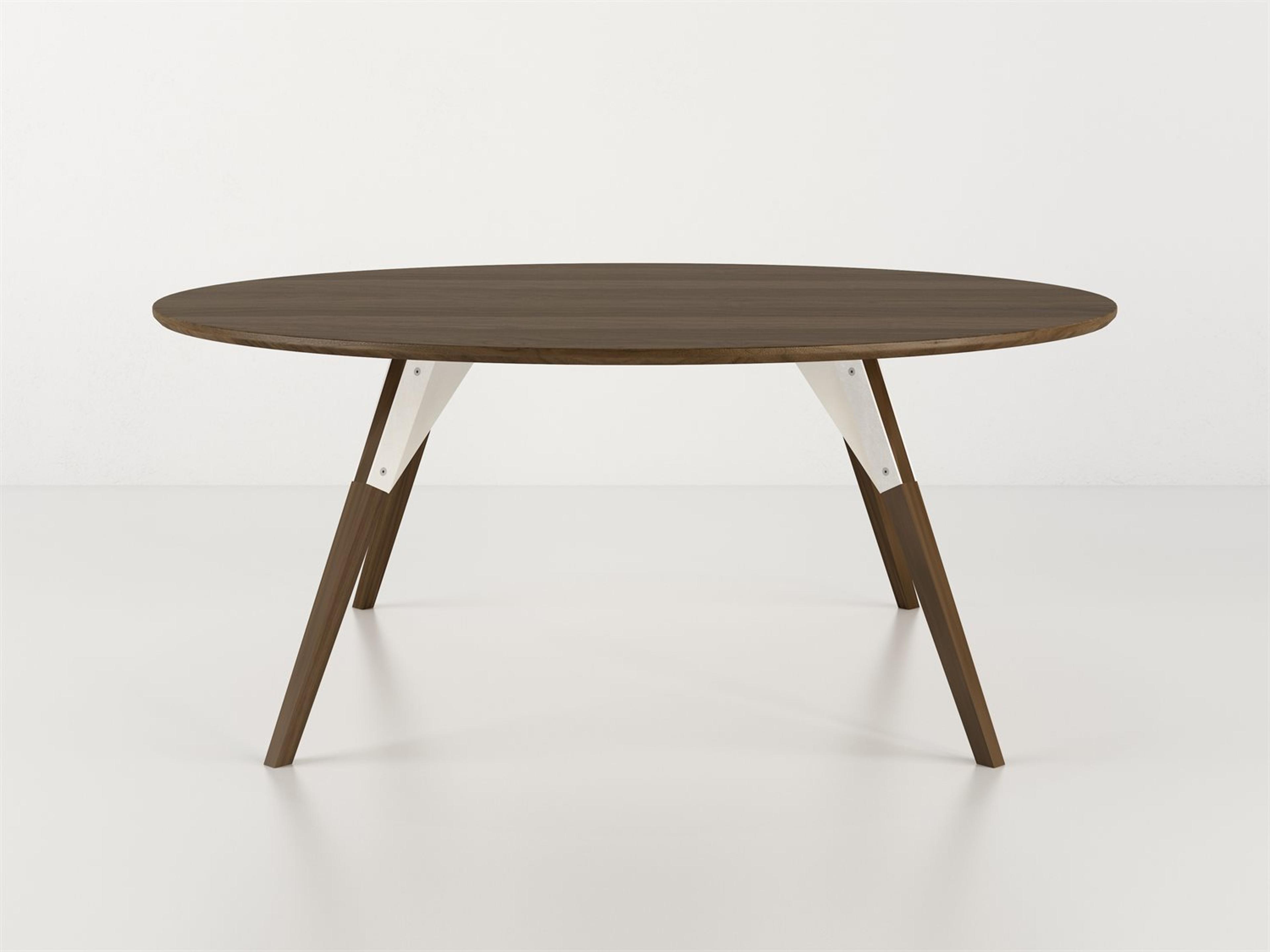 Tronk Design Clarke Collection Round Wood White Coffee Table