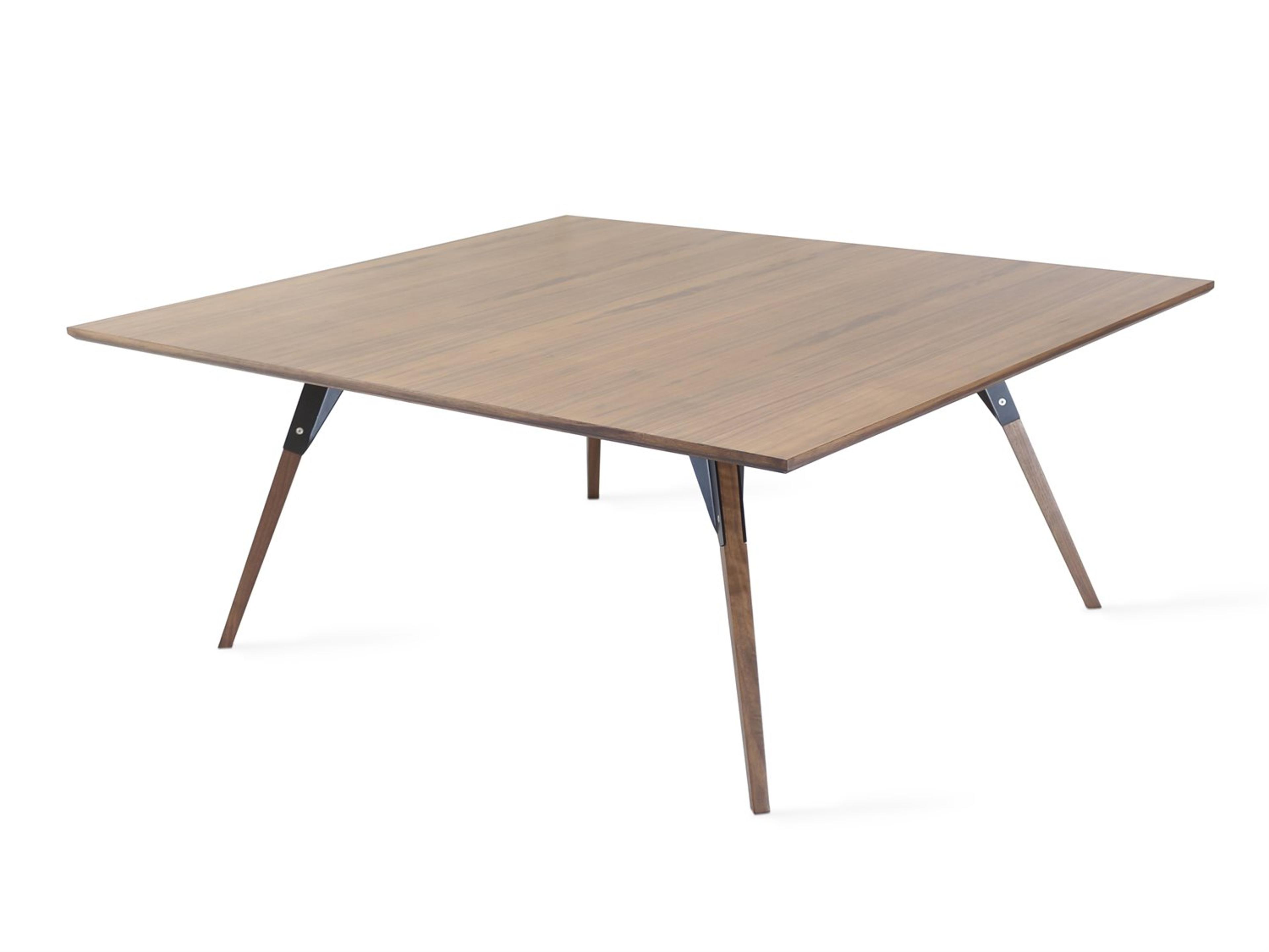 Tronk Design Clarke Collection Rectangular Wood Black Coffee Table