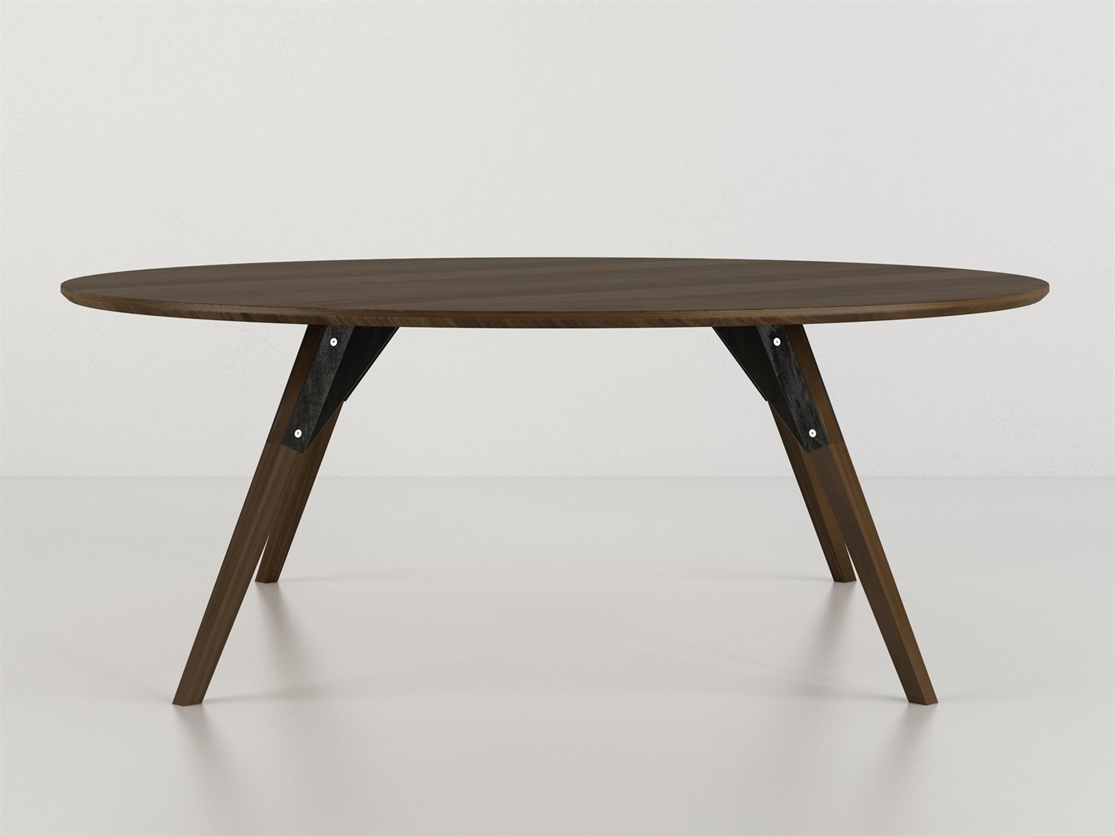 Tronk Design Clarke Collection Round Wood Black Coffee Table