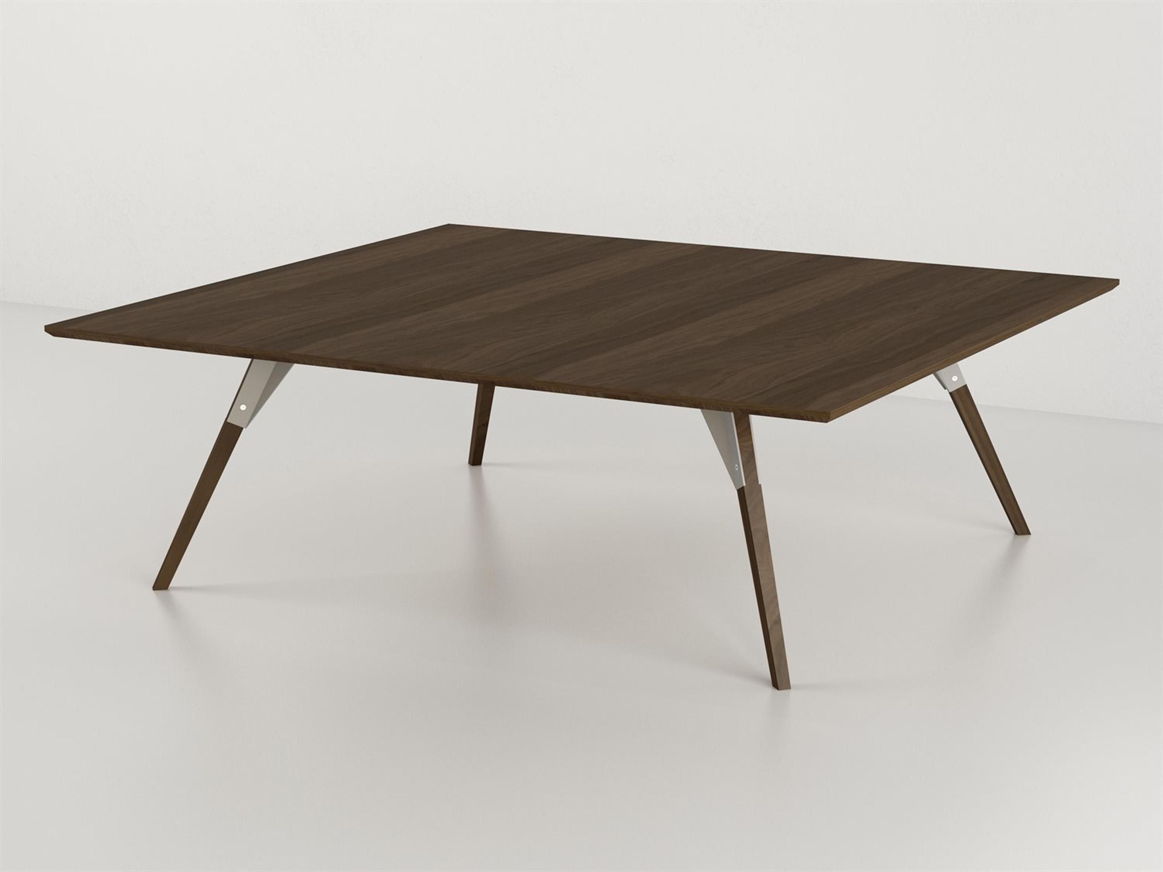 Tronk Design Clarke Collection Rectangular Wood White Coffee Table