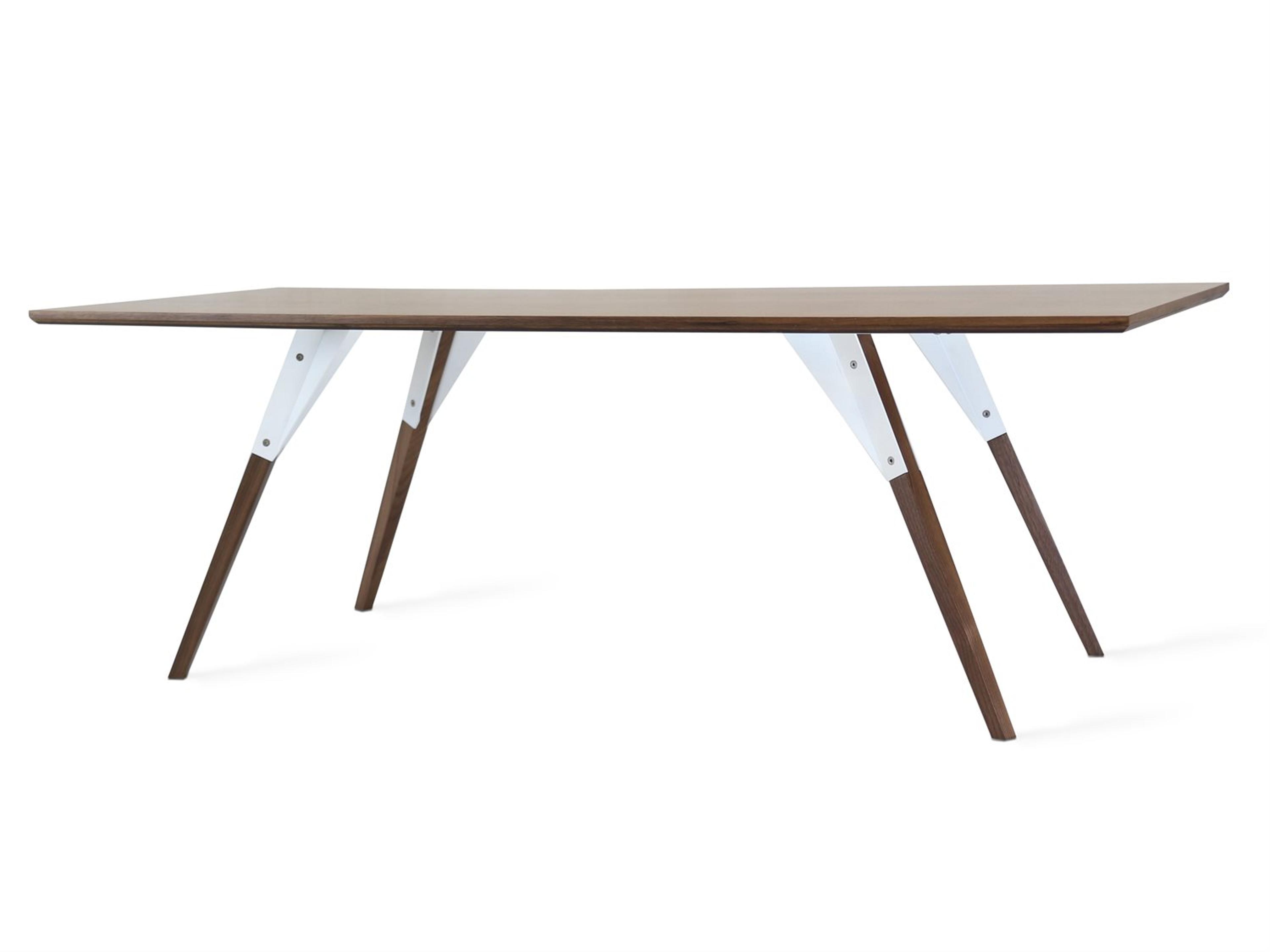 Tronk Design Clarke Collection Rectangular Wood White Coffee Table