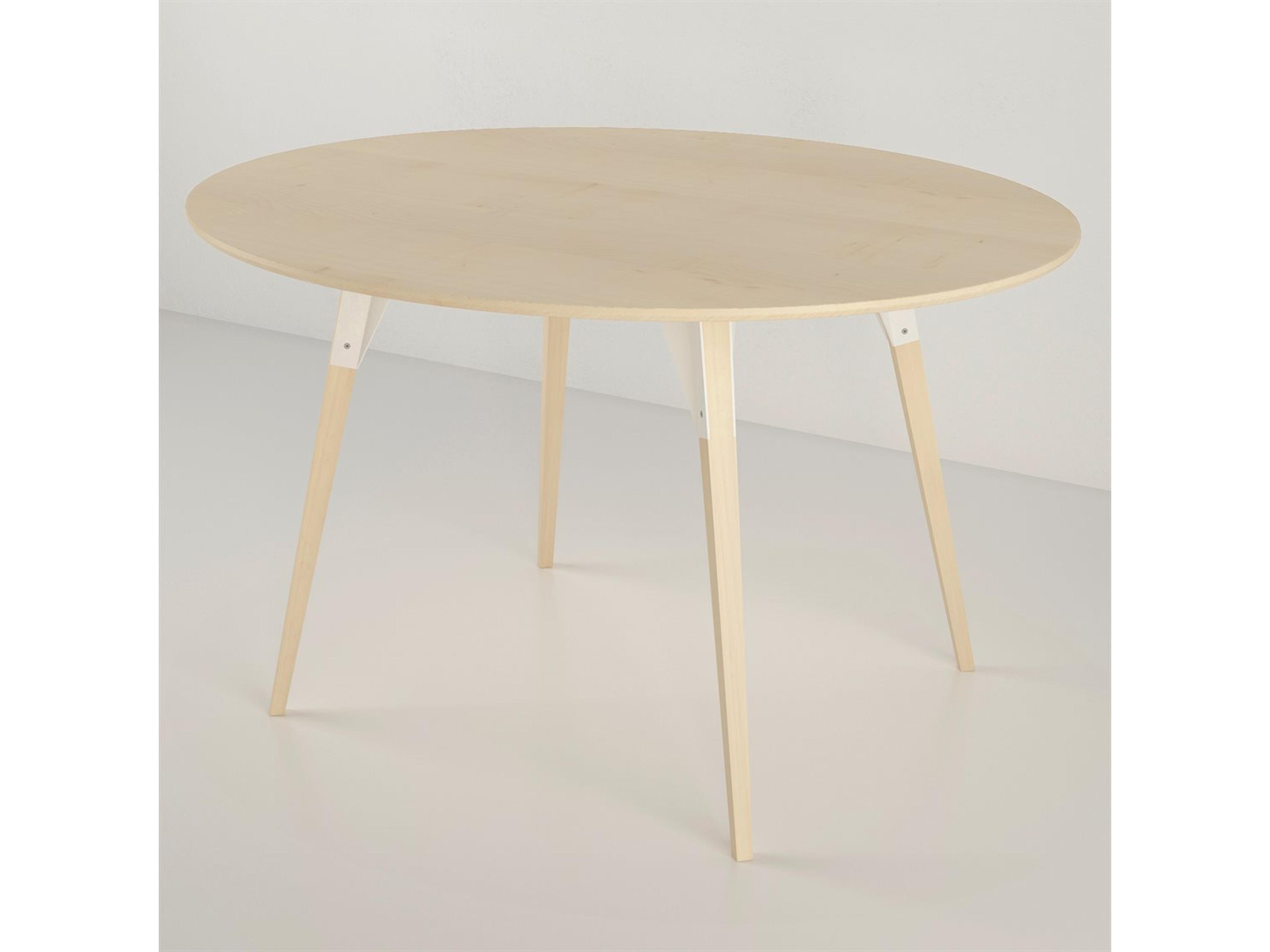 Tronk Design Clarke Collection Oval Wood White Dining Table