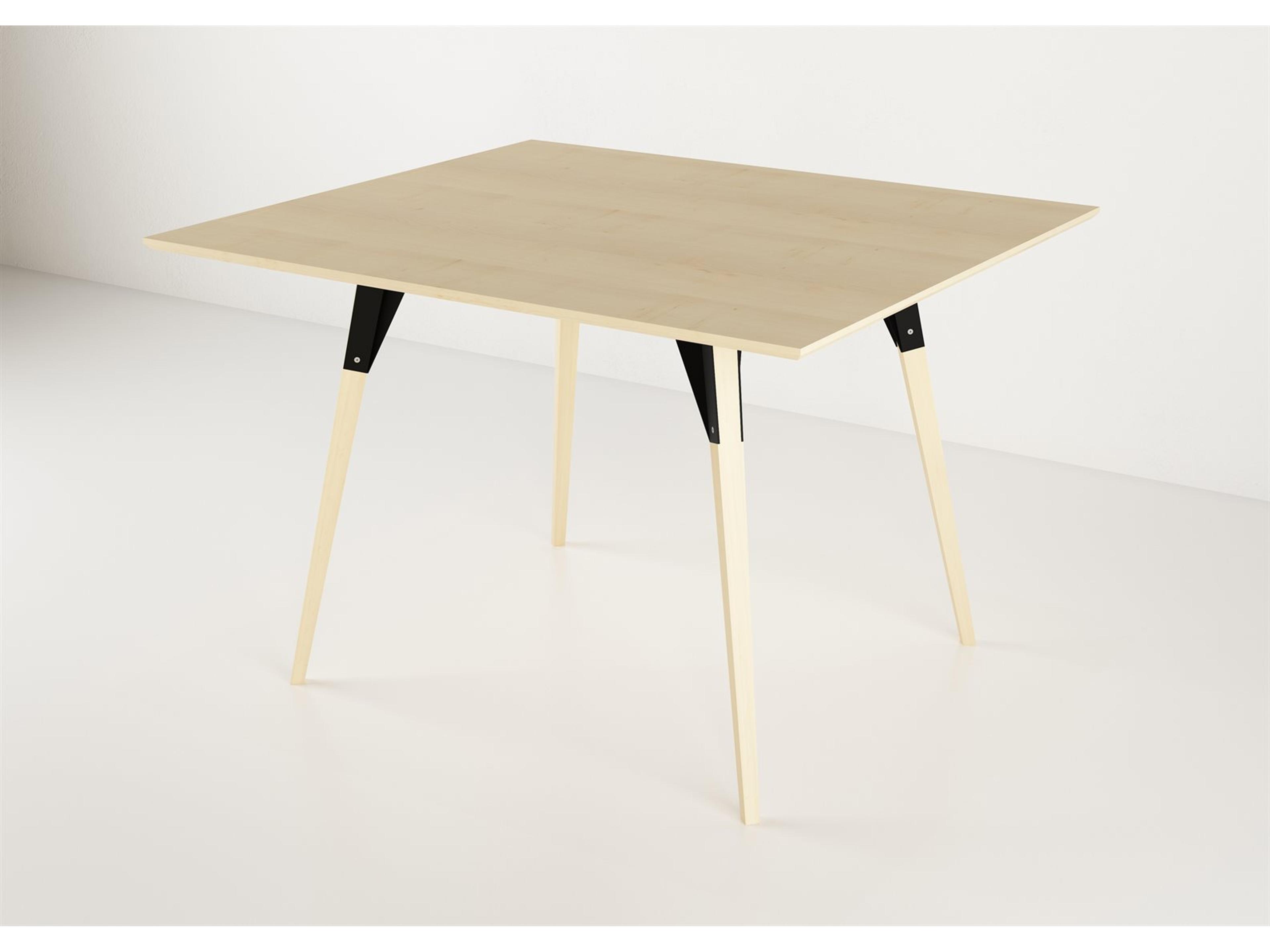 Tronk Design Clarke Collection Rectangular Wood Black Dining Table