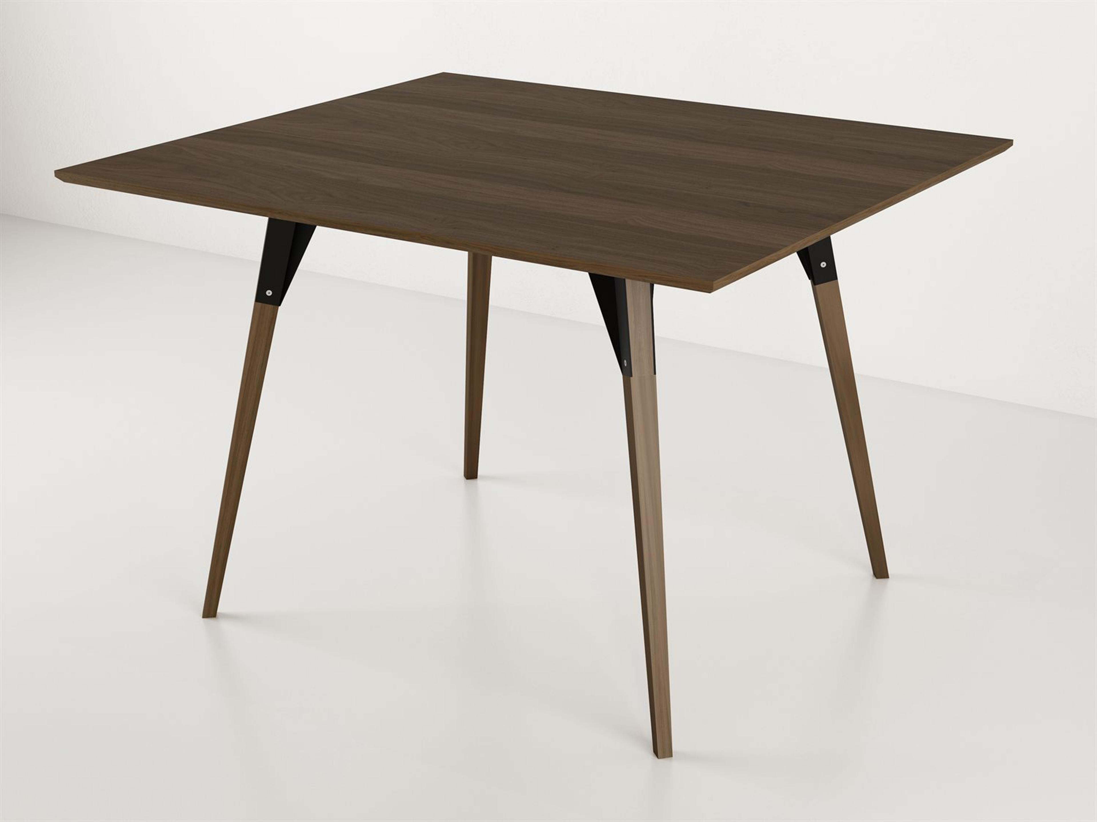 Tronk Design Clarke Collection Rectangular Wood Black Dining Table