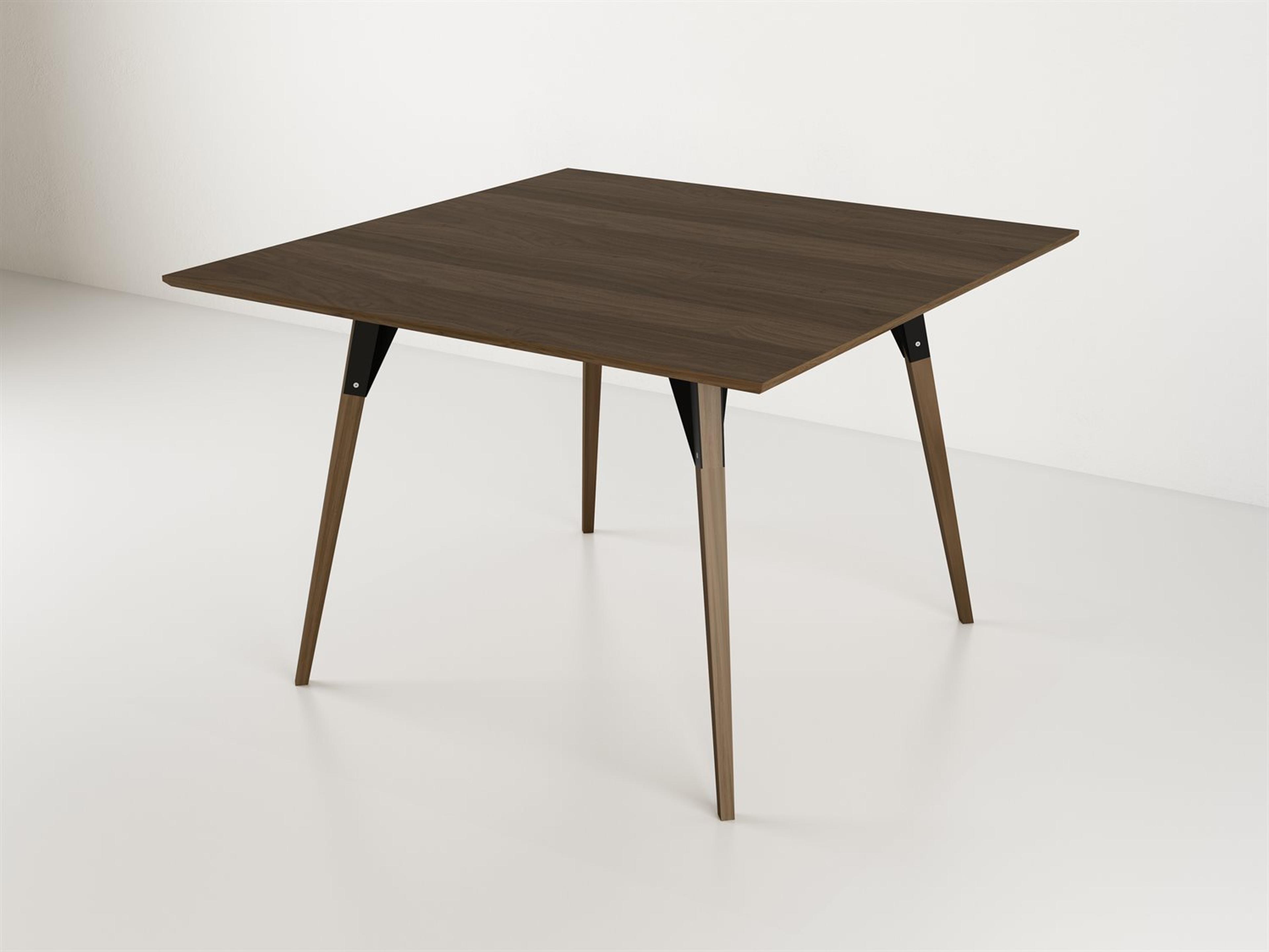 Tronk Design Clarke Collection Square Wood Black Dining Table