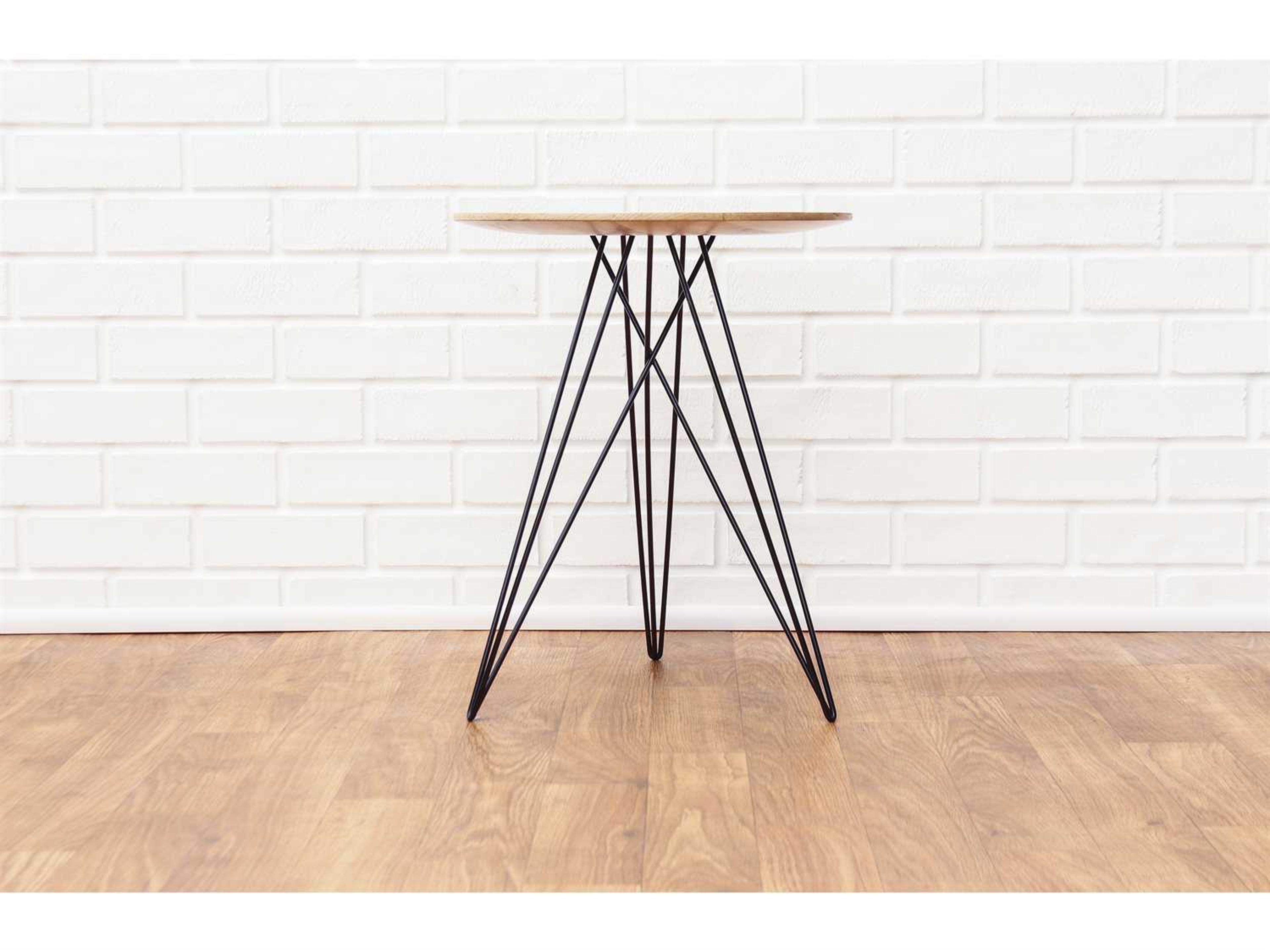 Tronk Design Hudson Round Wood End Table