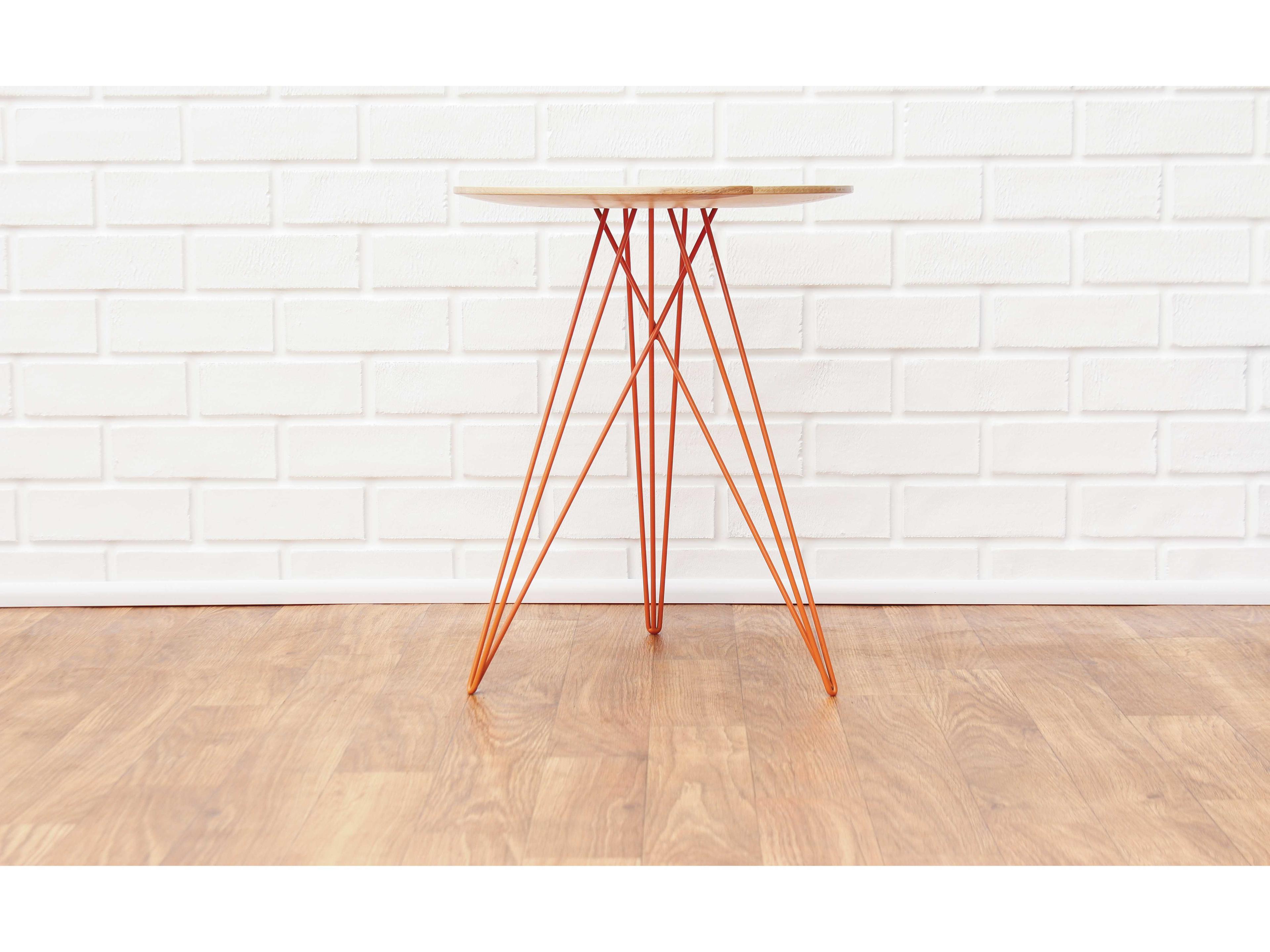 Tronk Design Hudson Round Wood End Table