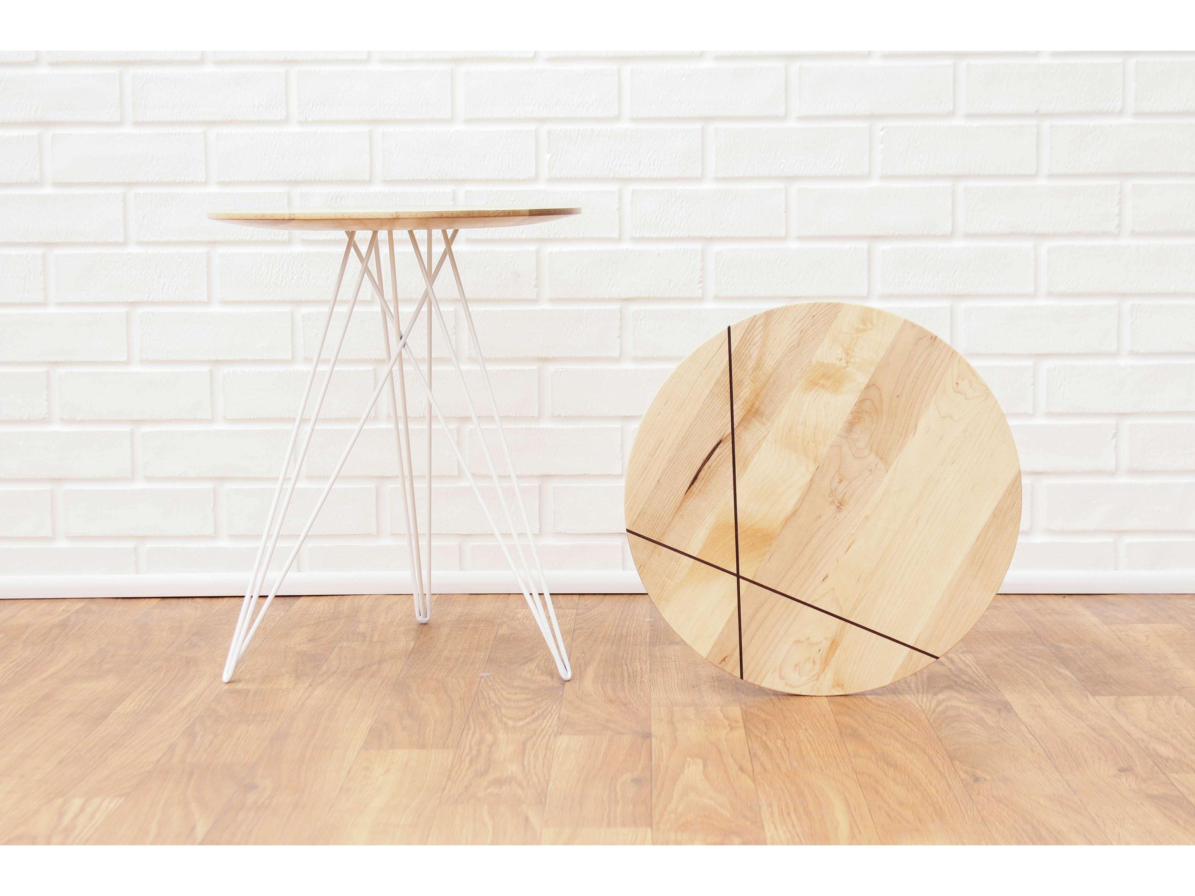 Tronk Design Hudson Round Wood End Table
