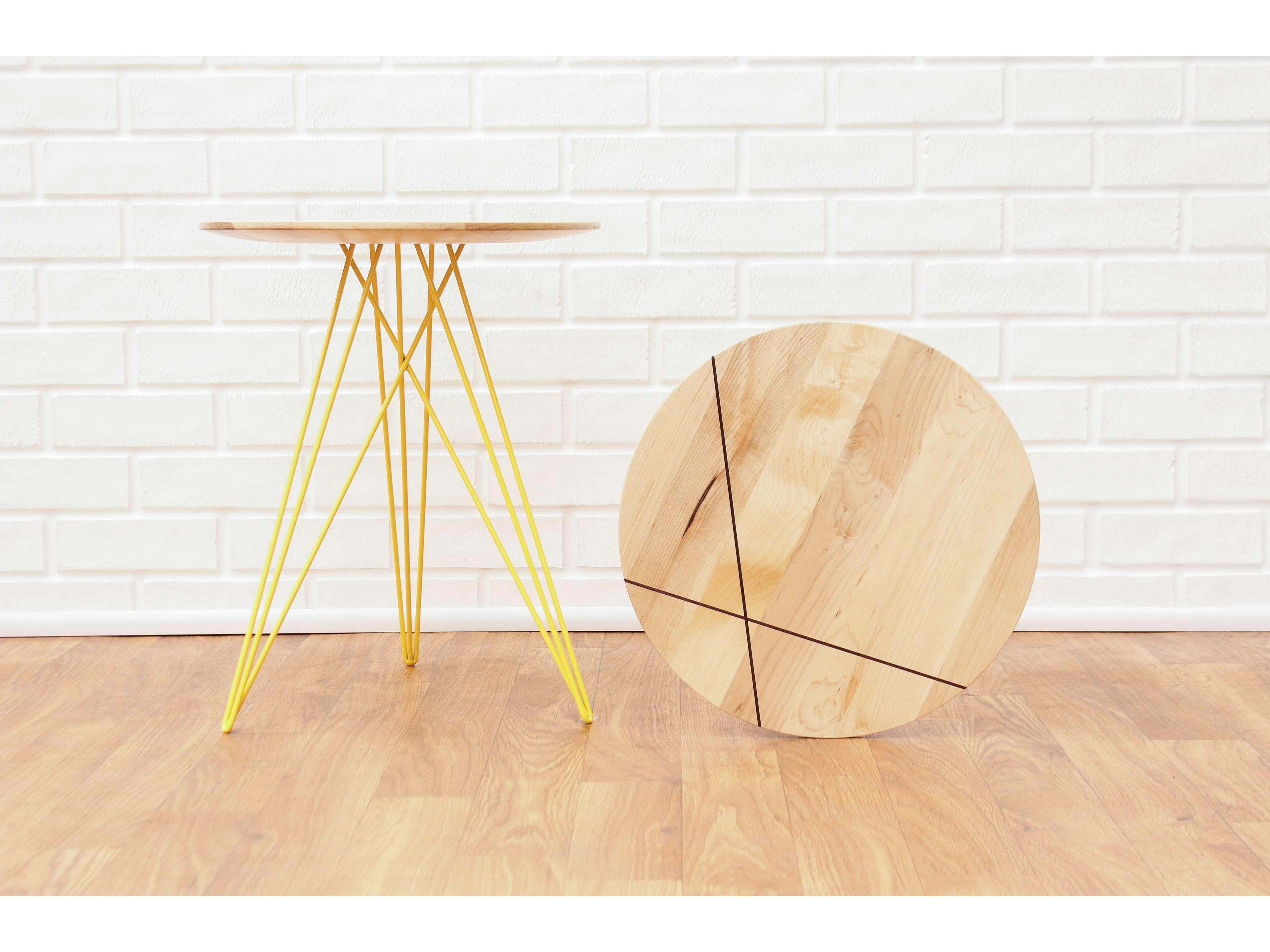 Tronk Design Hudson Round Wood End Table
