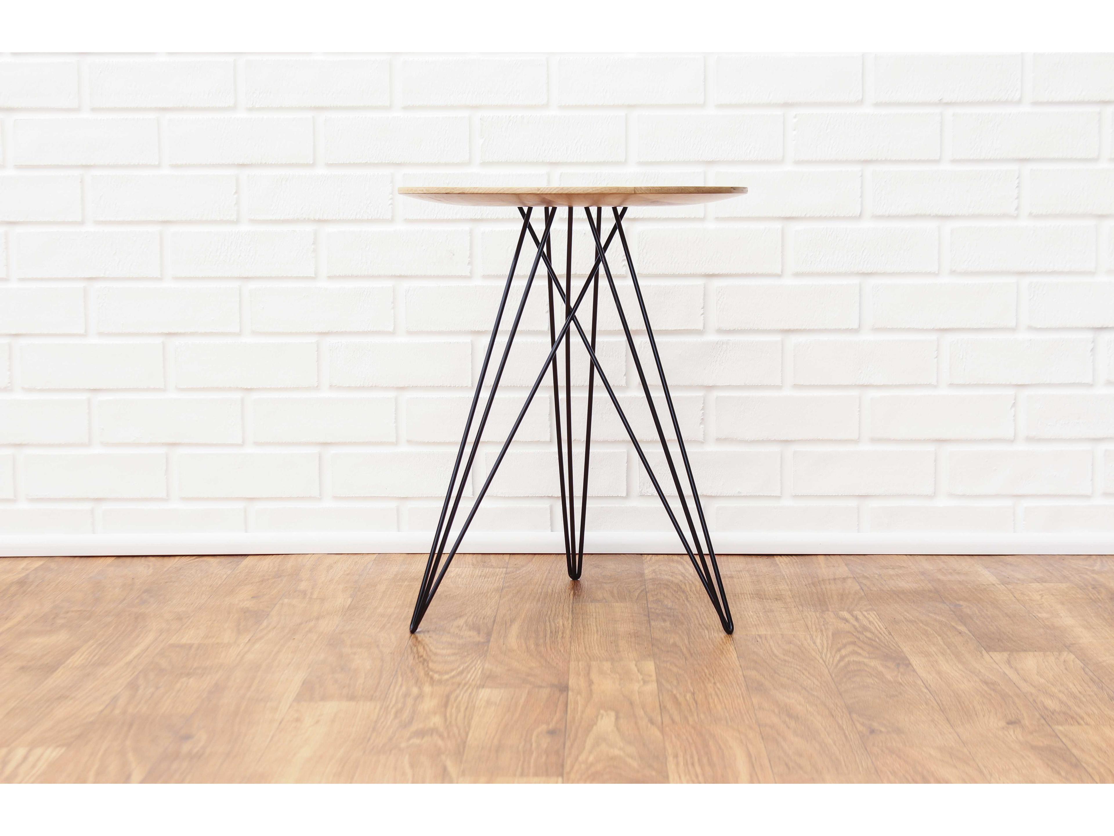 Tronk Design Hudson Round Wood End Table