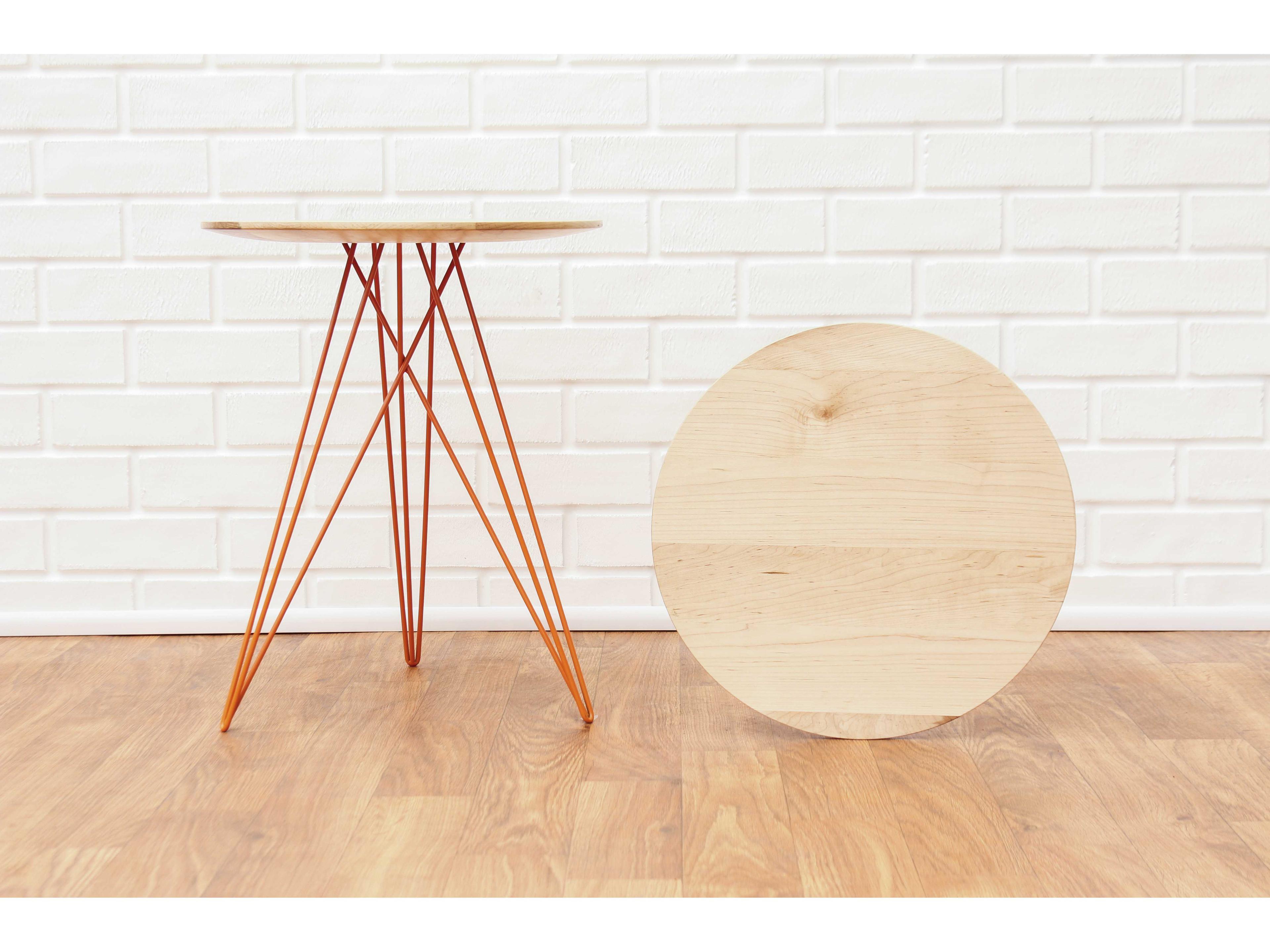 Tronk Design Hudson Round Wood End Table