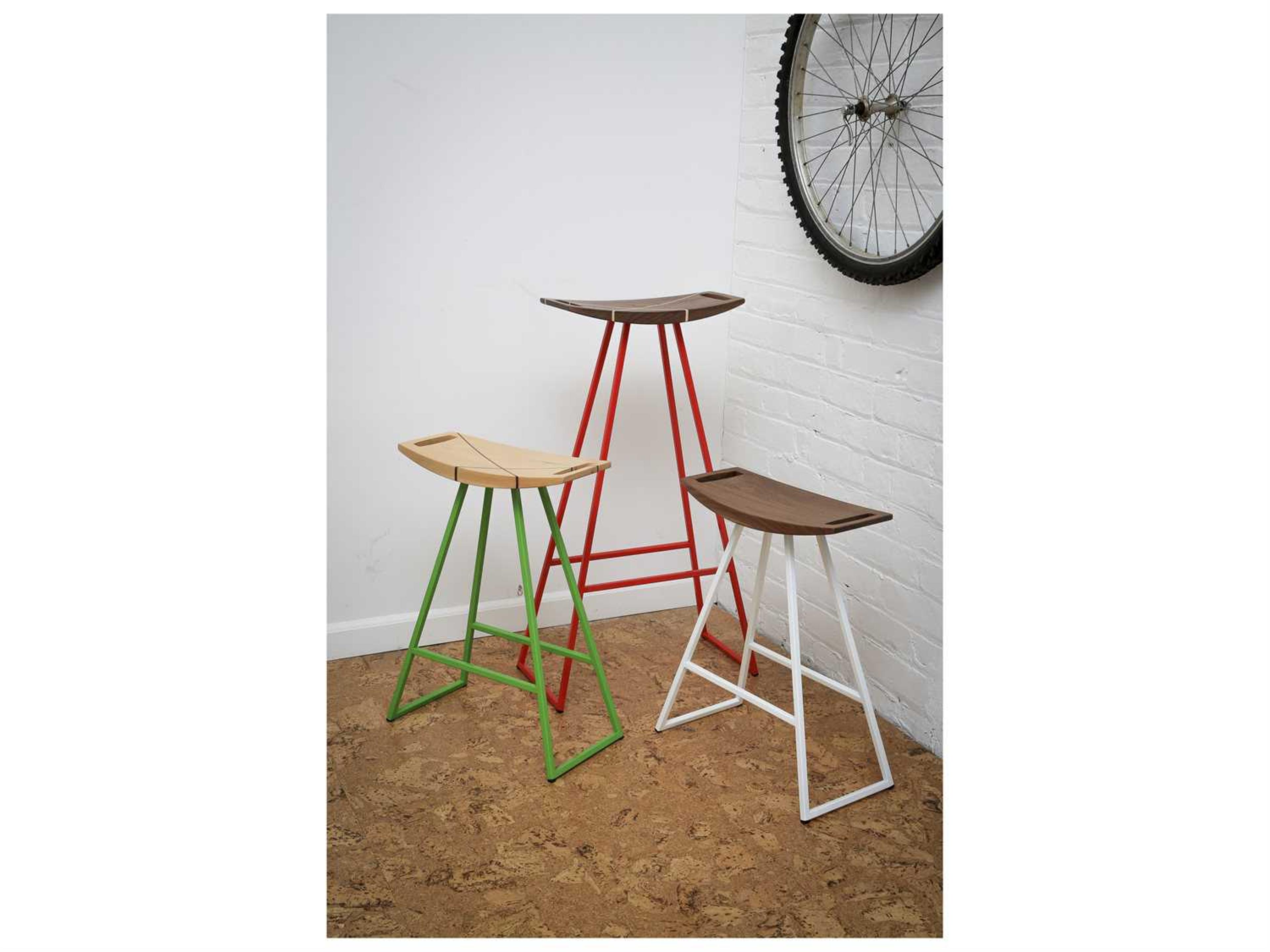 Tronk Design Robert Walnut Wood Counter Stool