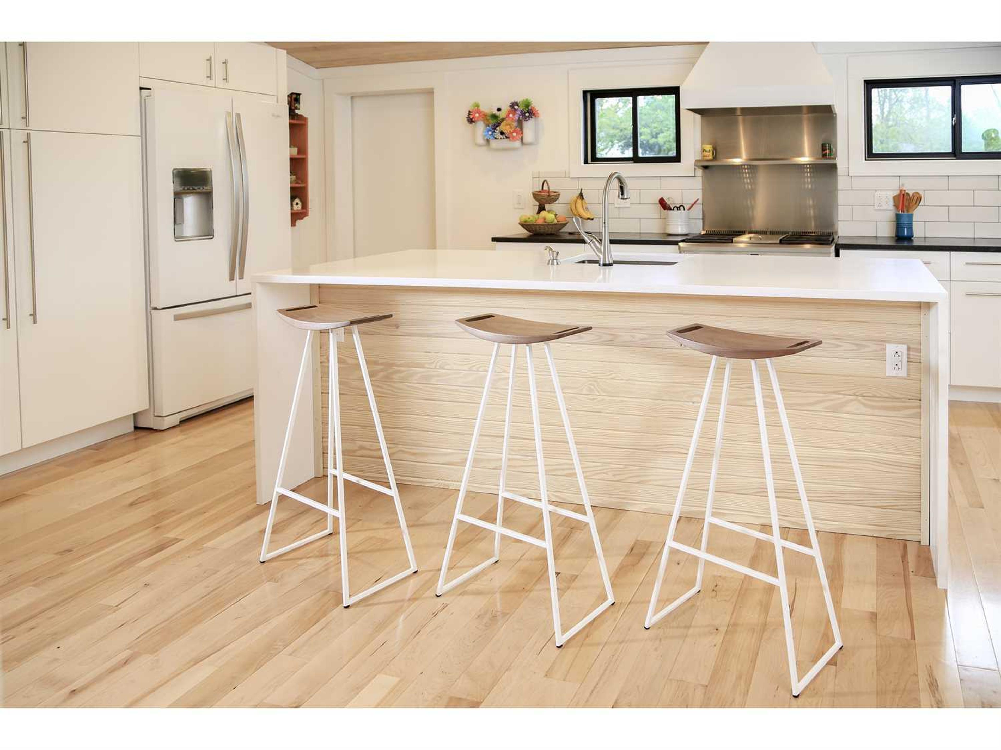 Tronk Design Robert Walnut Wood Counter Stool