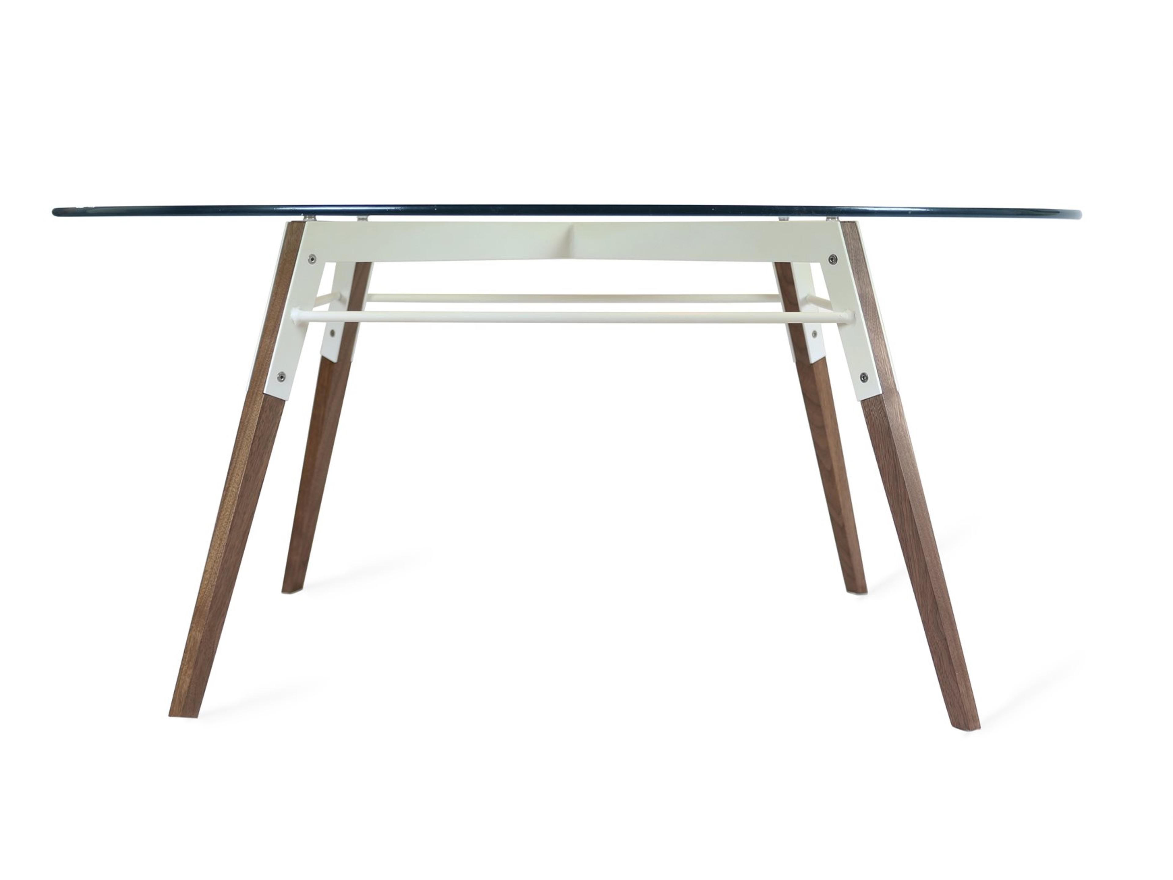 Tronk Design Ross Round Glass White Coffee Table
