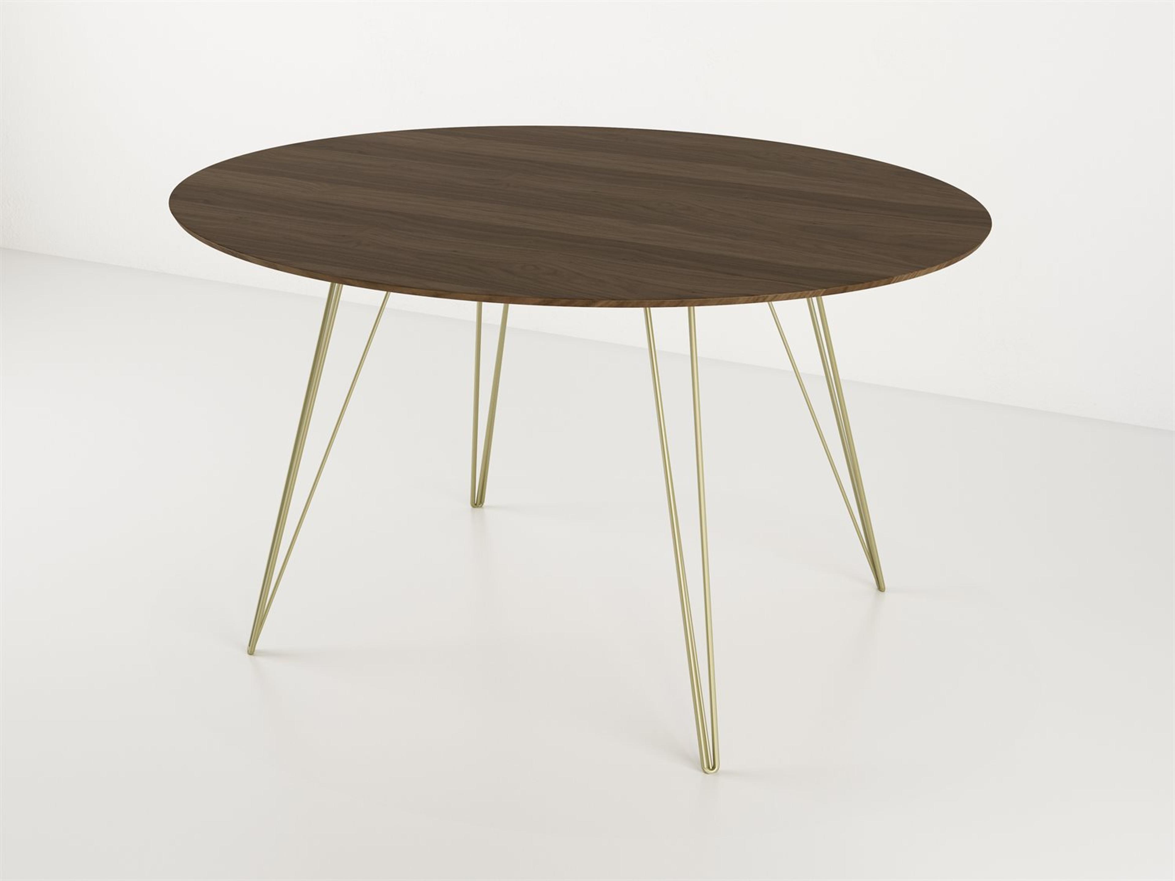 Tronk Design Williams Table Collection Oval Wood Brassy Gold Dining