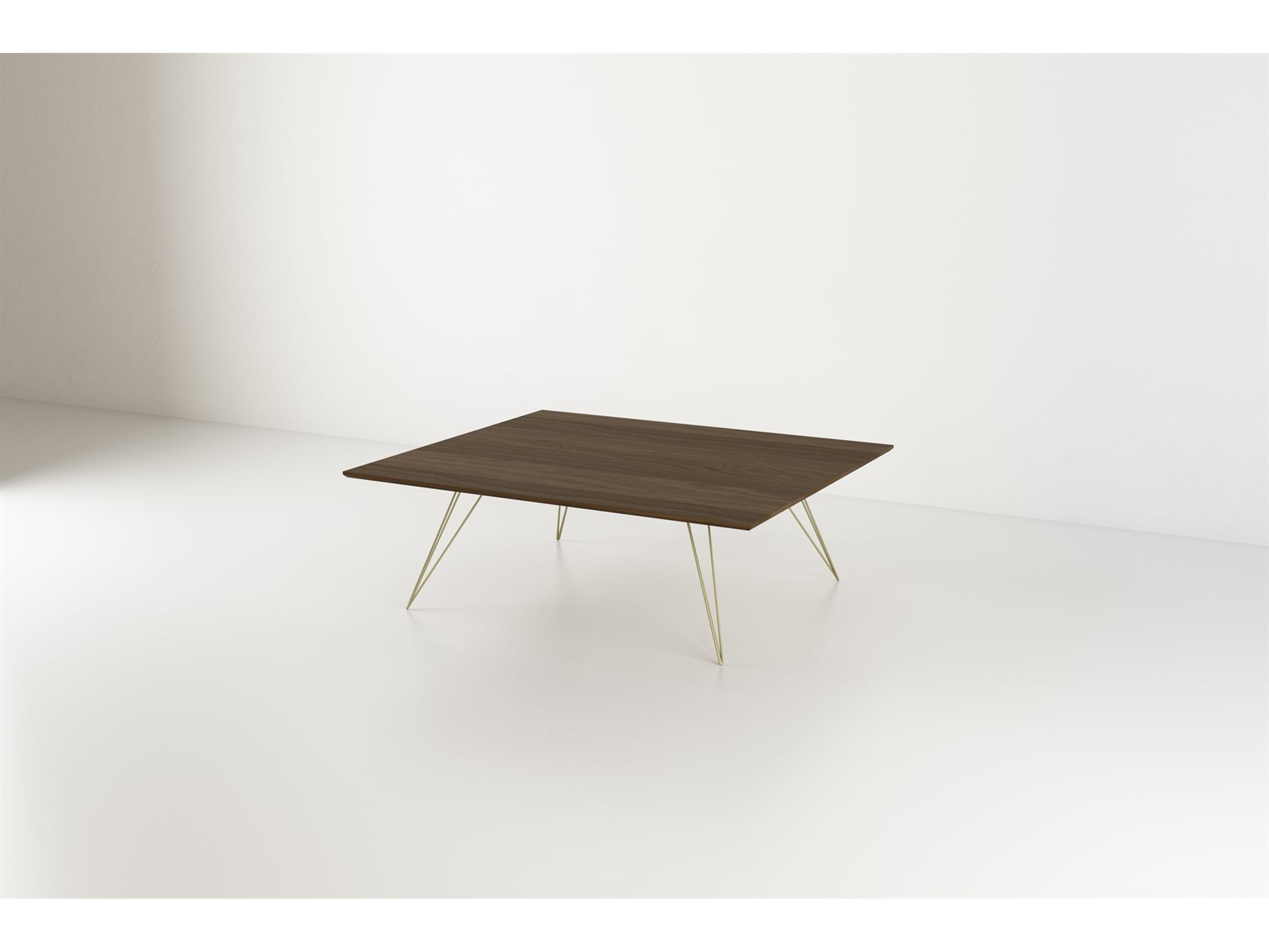 Tronk Design Williams Table Collection Rectangular Wood Brassy Gold Dining